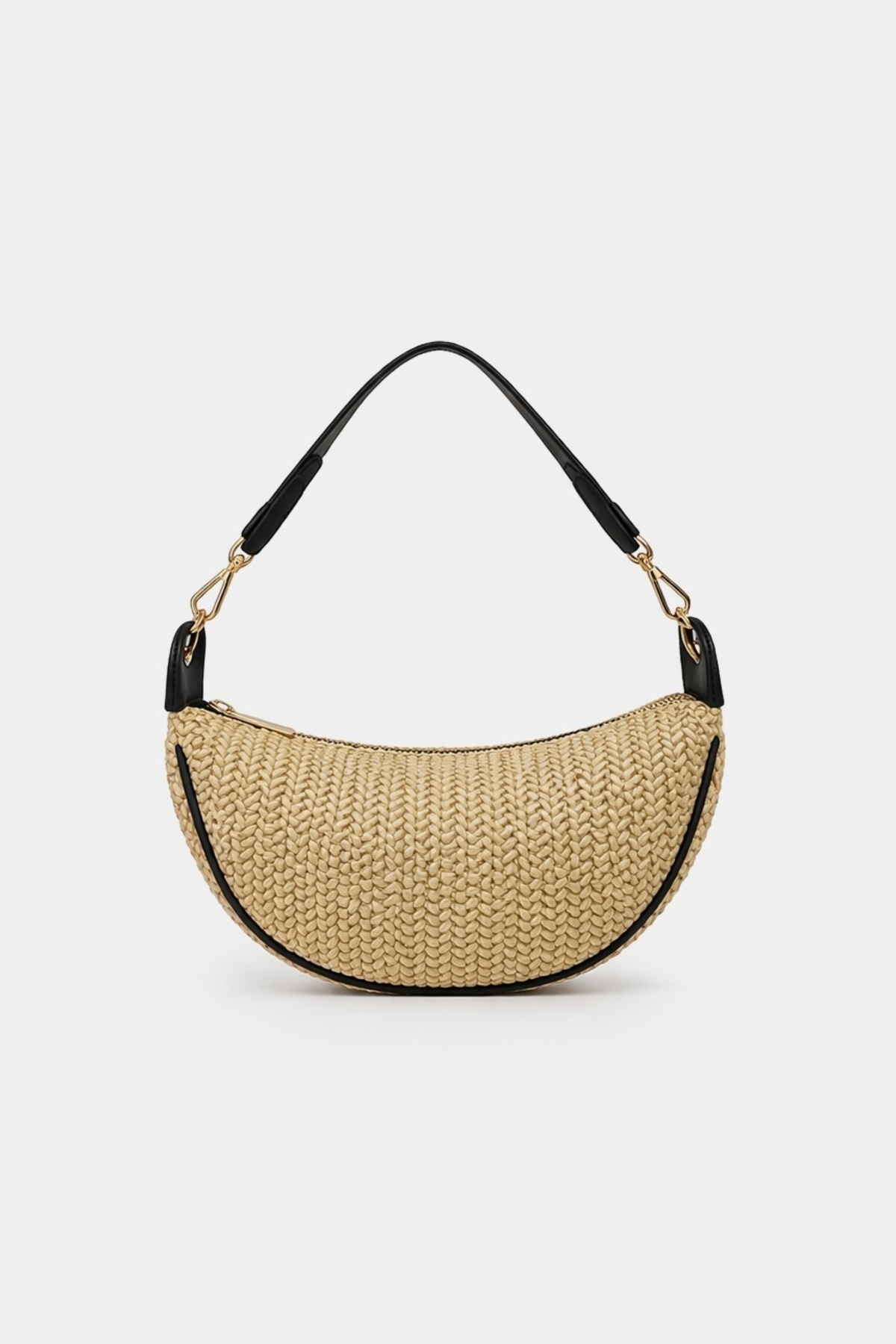 Women's Braided Mesh Shoulder Bag Black