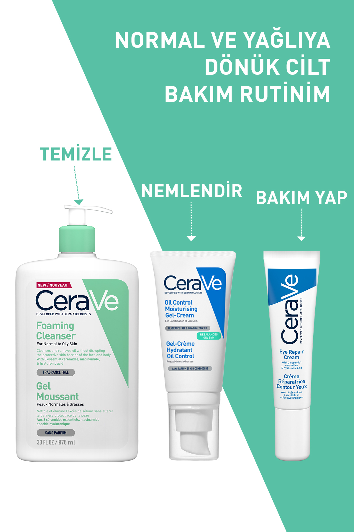 NORMAL VE KARMA CİLTLER İÇİN NİASİNAMİD İÇERİKLİ KÖPÜREN TEMİZLEYİCİ 976 ML — 8690595228846 — تصویر 4 از 7