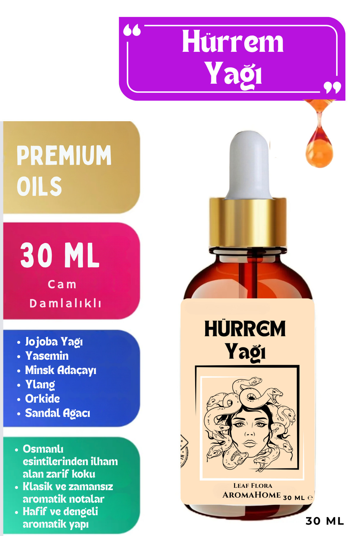 LeafFlora AromaHome Hürrem Yağı 30 ml - Hürrem Sultanın Sırrı - Fiyatı, Yorumları
