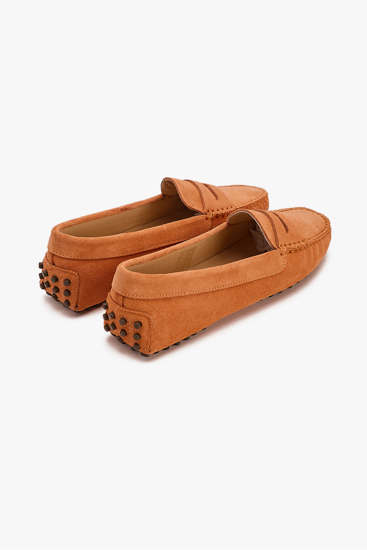 West To West Kadın Loafer Ayakkabı Hakiki Deri Oranj Süet görsel 7