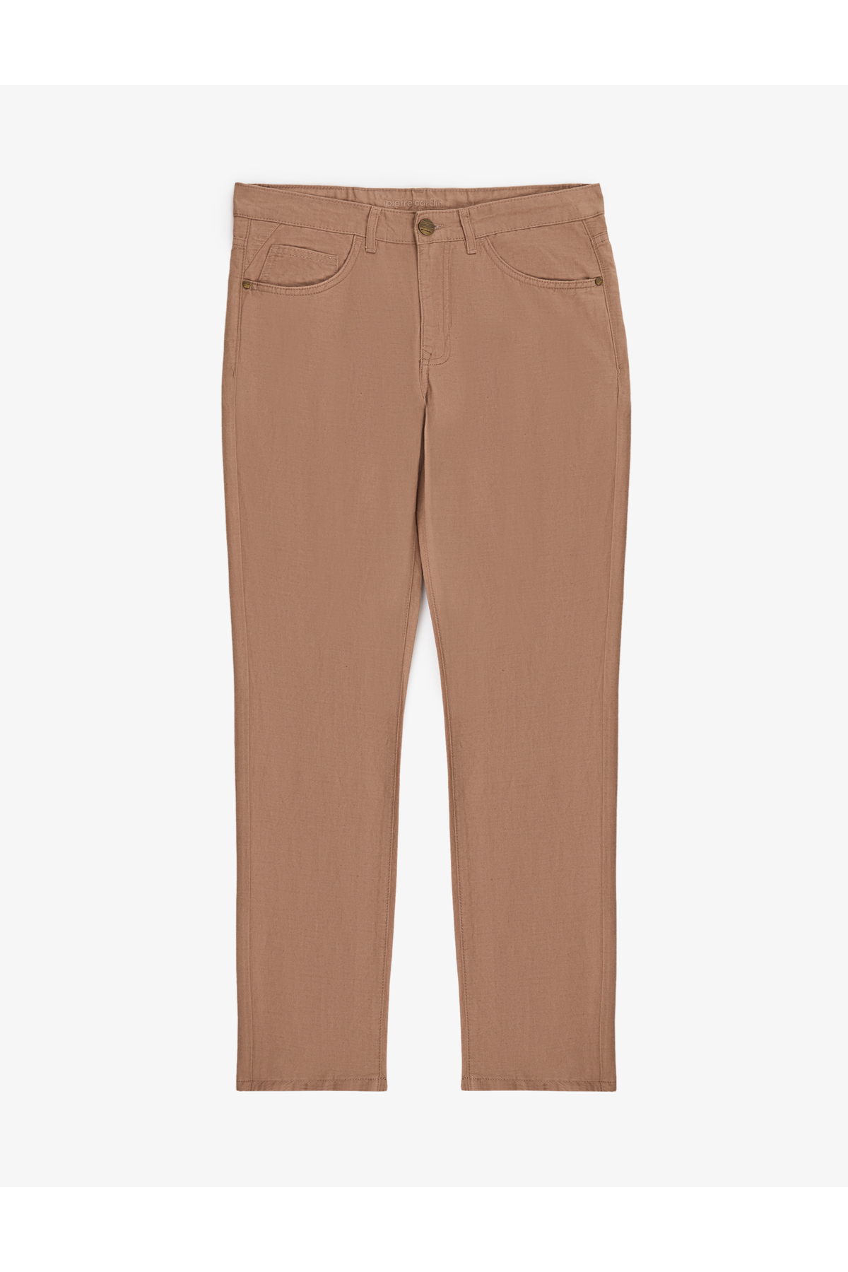 Pierre Cardin Vizon Slim Fit Keten Karışımlı Kanvas Pantolon 50268095-VR052 görsel 5