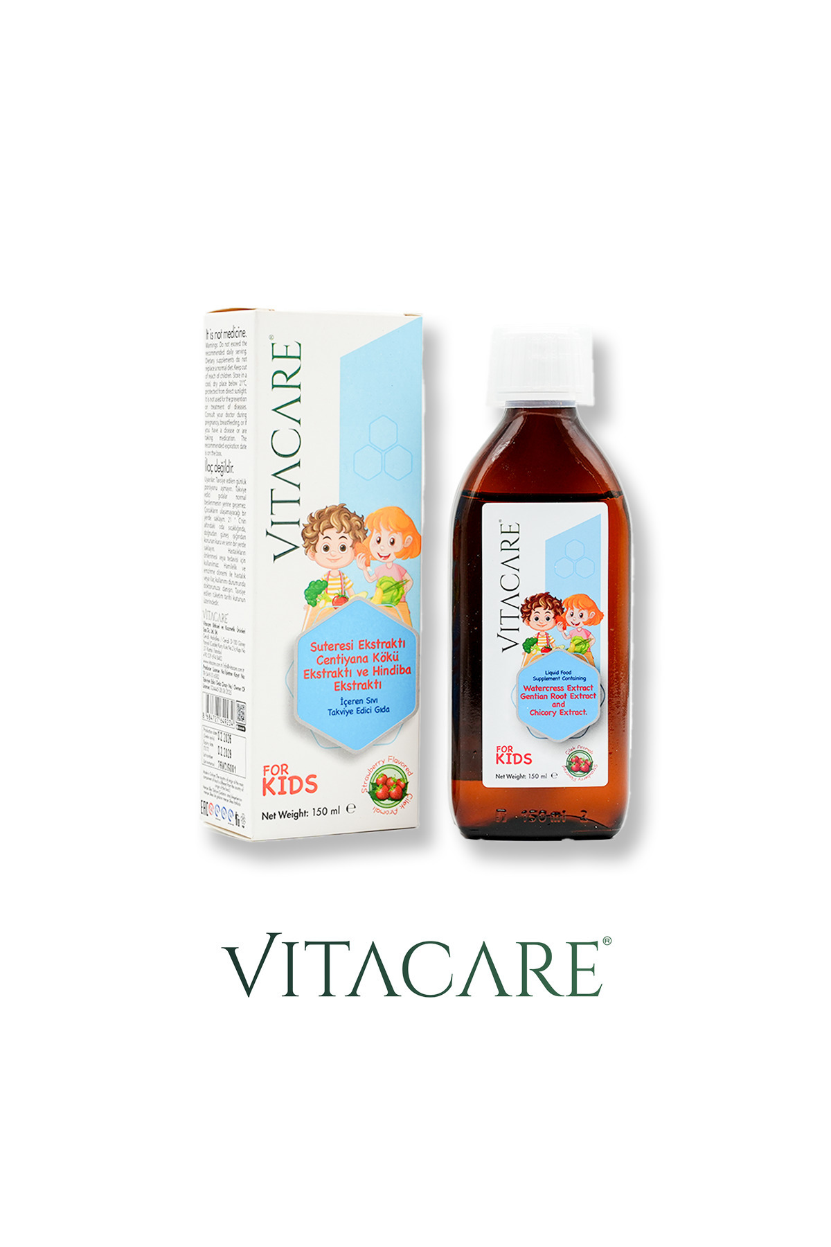 Vitacare İştah Açıcı Çocuk Şurubu 150 ml, Bitkisel Ekstrakt İçerikli Beslenme...