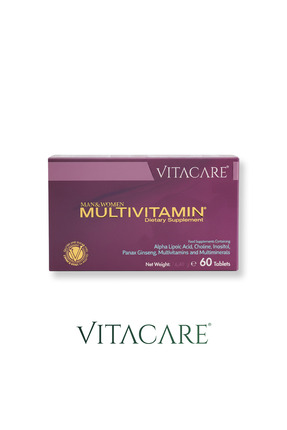 Vitacare Multivitamin 60 Tablet | Erkek ve Kadınlar İçin Tam Vitamin & Minera...