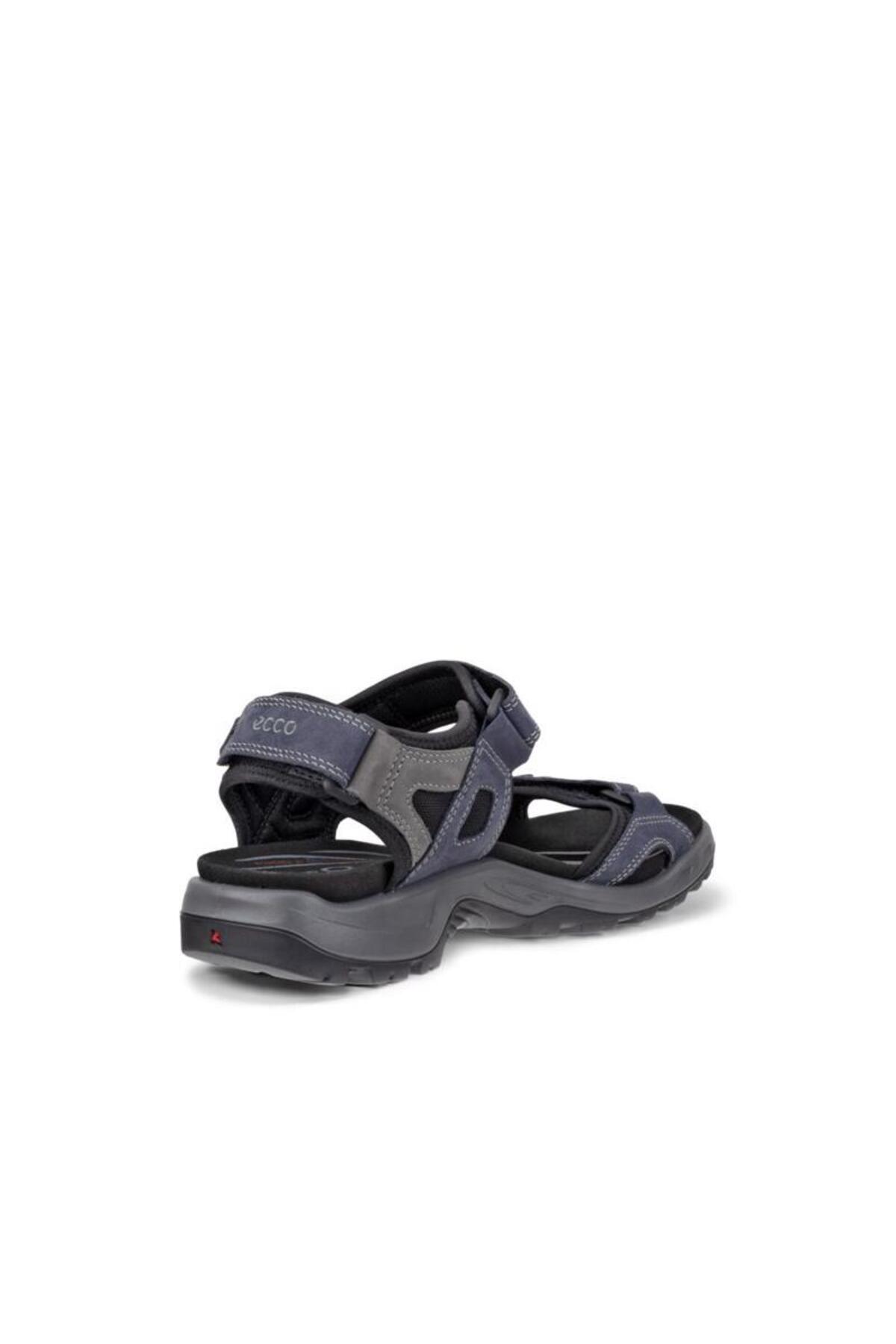 Ecco Offroad Erkek Mavi Deri Sandalet görsel 2