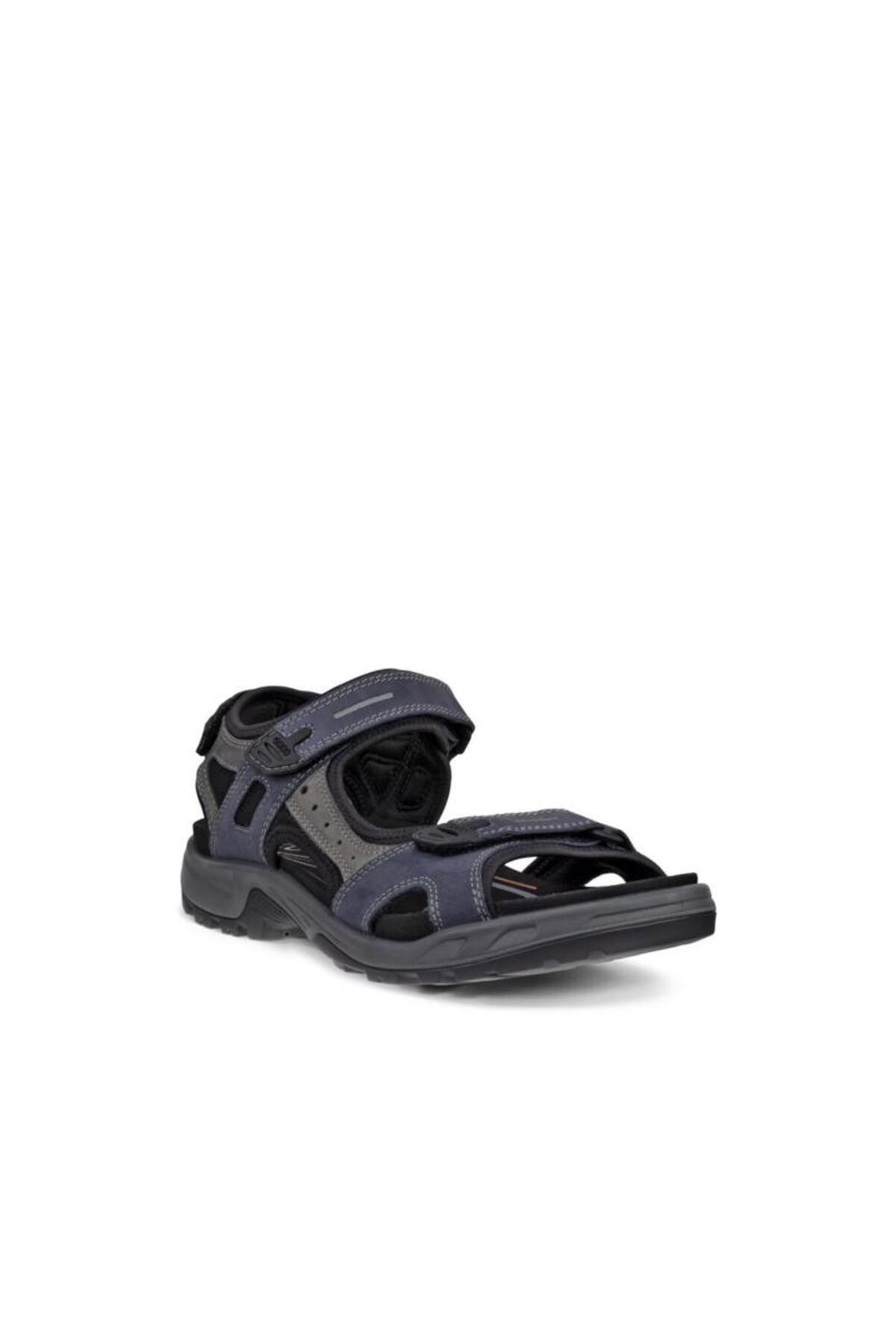 Ecco Offroad Erkek Mavi Deri Sandalet görsel 4