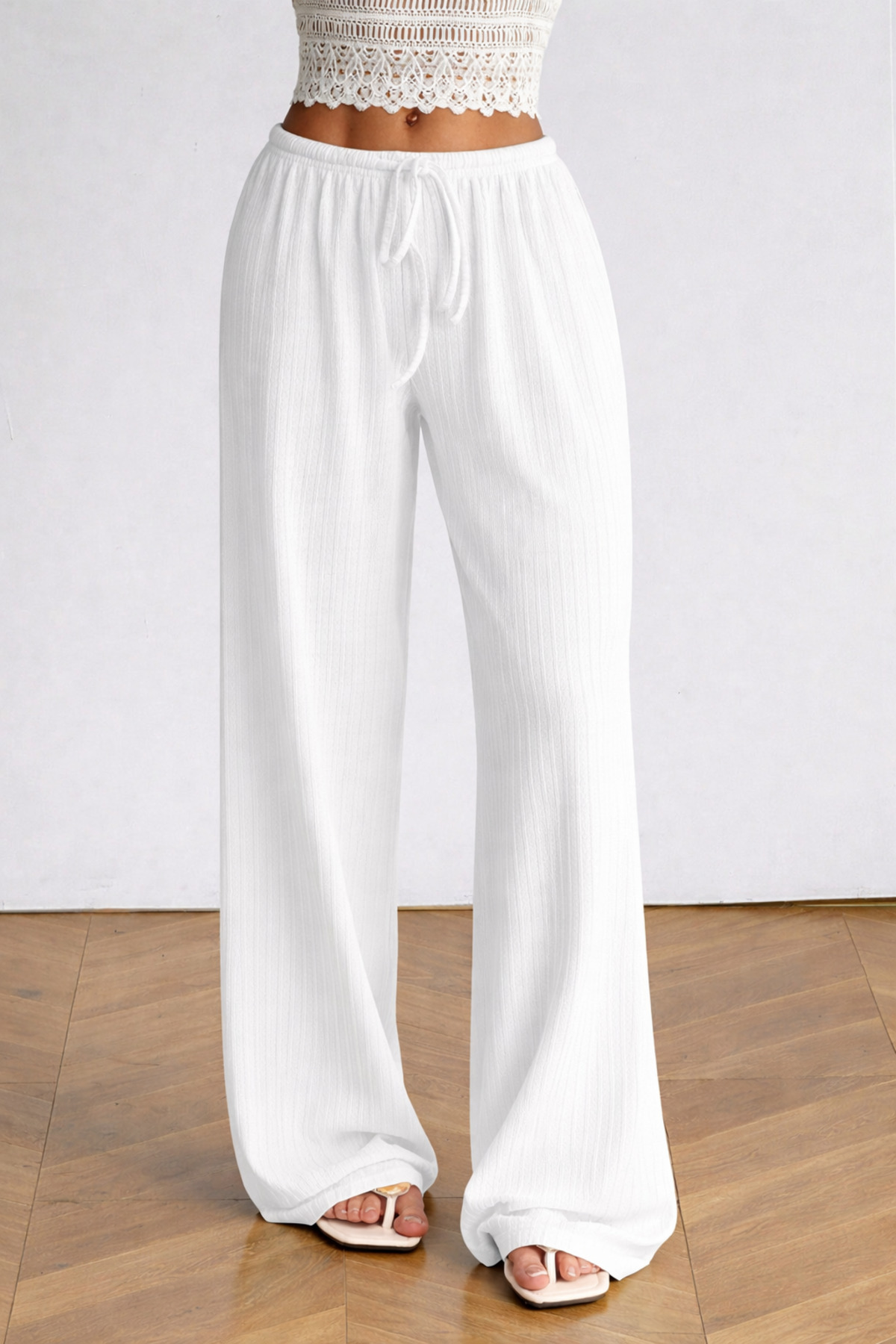 S&A DESIGN  Kadın Bol İspanyol Paça Pantolon - Görsel 2