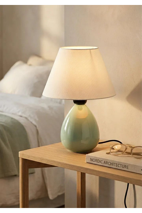 HOMİNG Homing Soft Yeşil Seramik Abajur 241950
