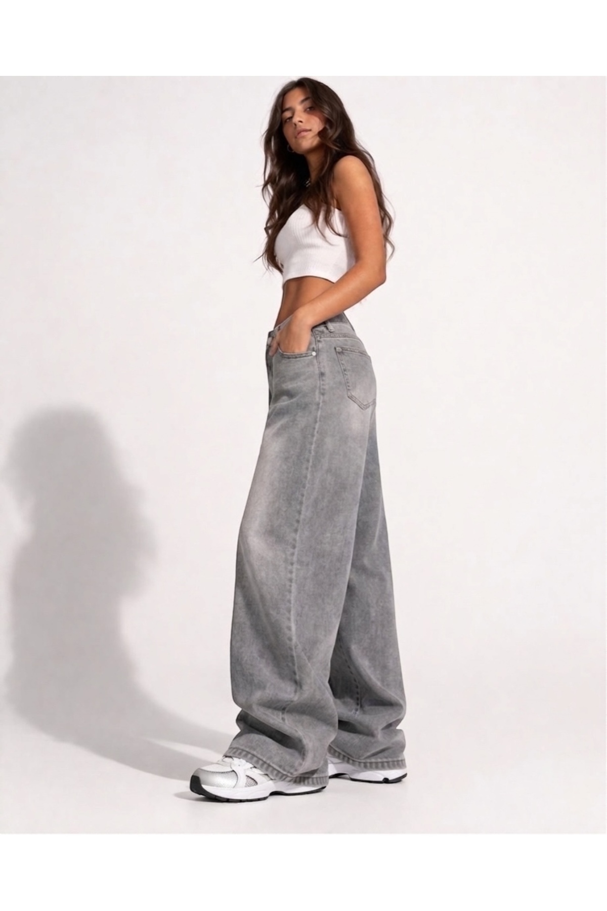 St.Poll  YIKAMAL UNİSEXI BAGGY JEANS PANTOLON - Görsel 5