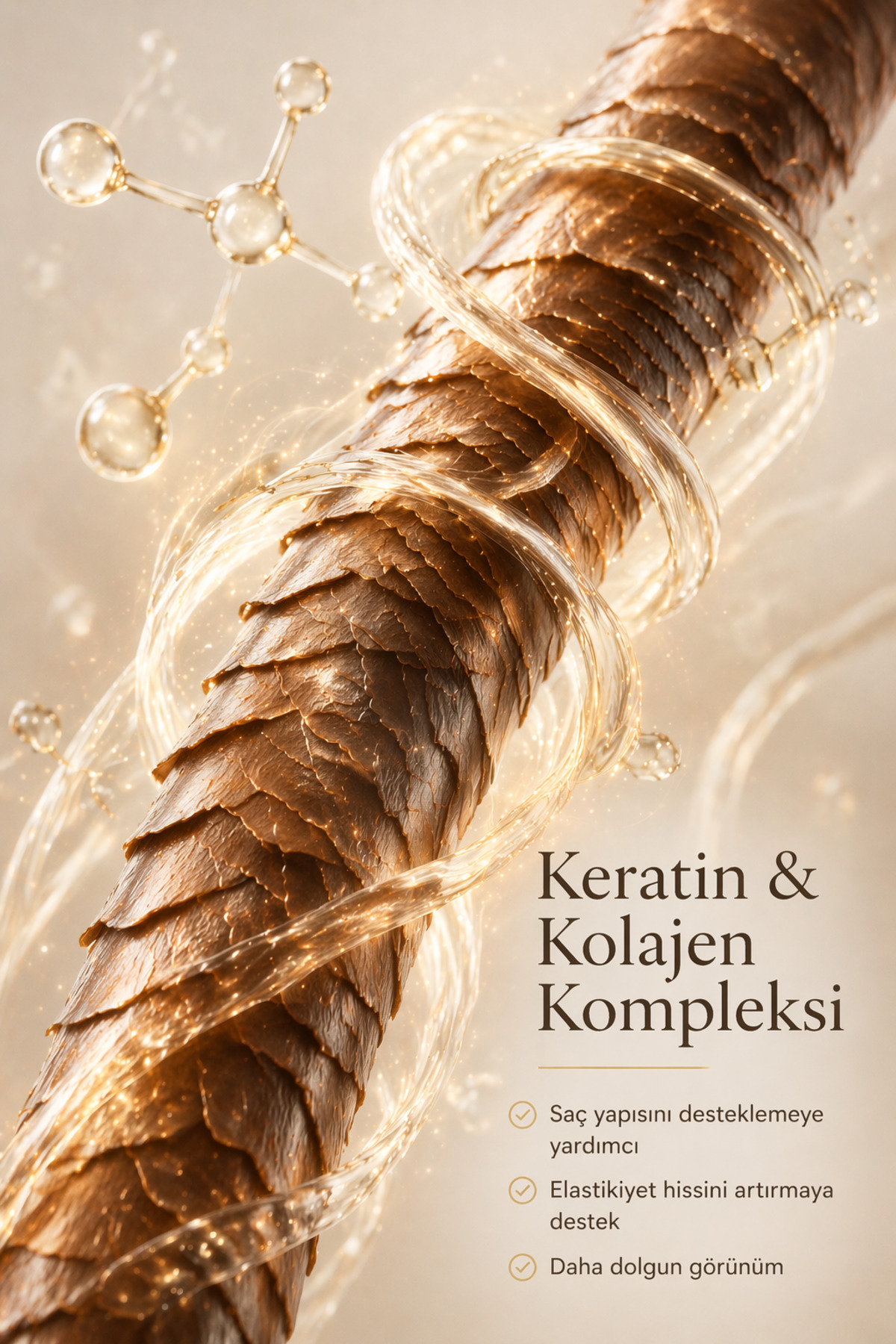 Besleyici Canlandırıcı ve Koruyucu Keratin & Collagen Saç Bakım Sütü 200ml — TYCOZT537N169381417046843 — تصویر 4 از 9
