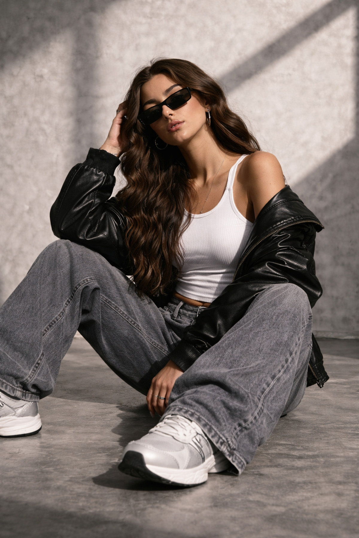 St.Poll  Y2K VİNTAGE ESKİTME FÜME UNİSEX BAGGY JEAN PANTOLON - Görsel 5