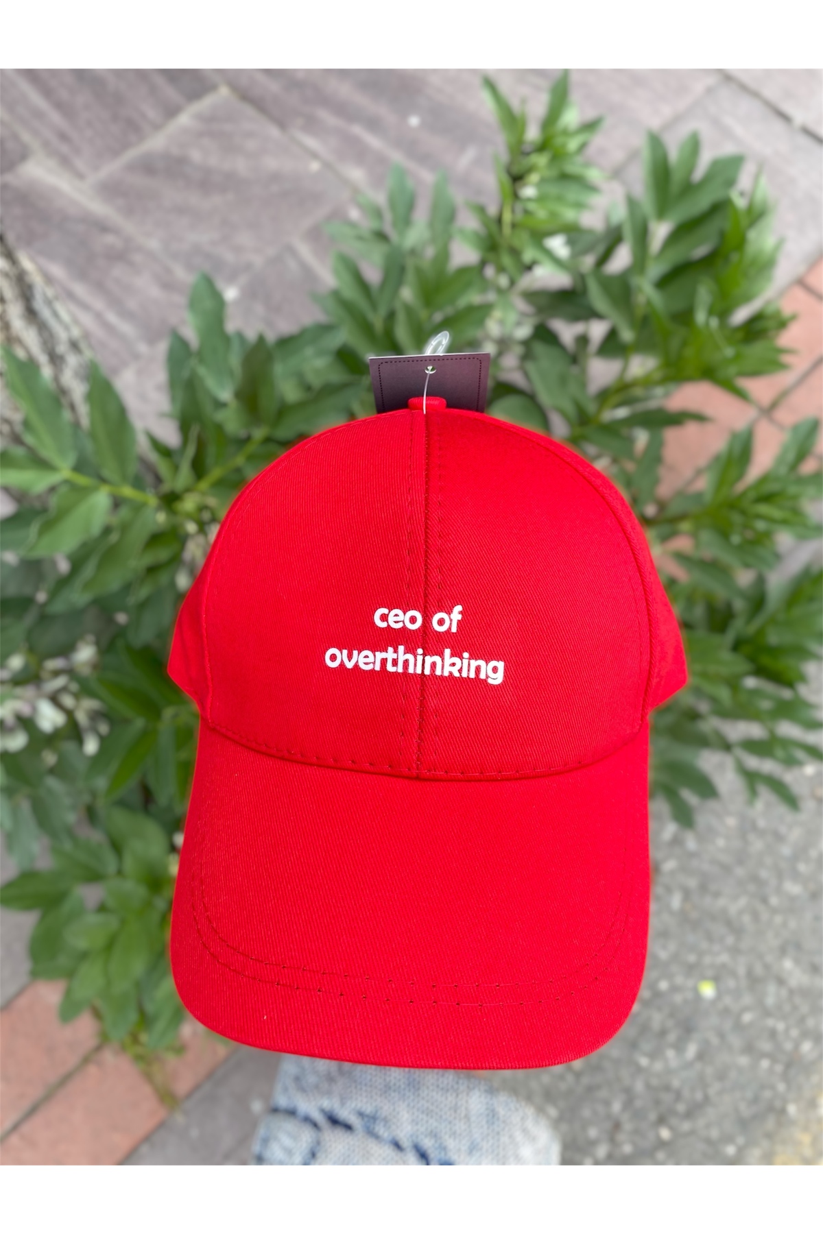 sf collection Unisex Ceo Of Overthinking Baskılı Spor Şapka, Ayarlanabilir Pamuklu Cap Günlük Kombin Şapkası görsel 4