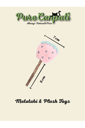 PureCanpati Matatabi Stick Peluş Kedi Oyuncağı – Catnipli Doğal Oyuncak