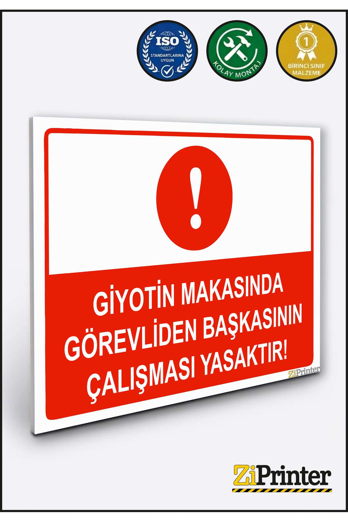 No Supervisor Sign ZiPrinter The Duty of the Supervisor Is Prohibited in the Guillotine ...