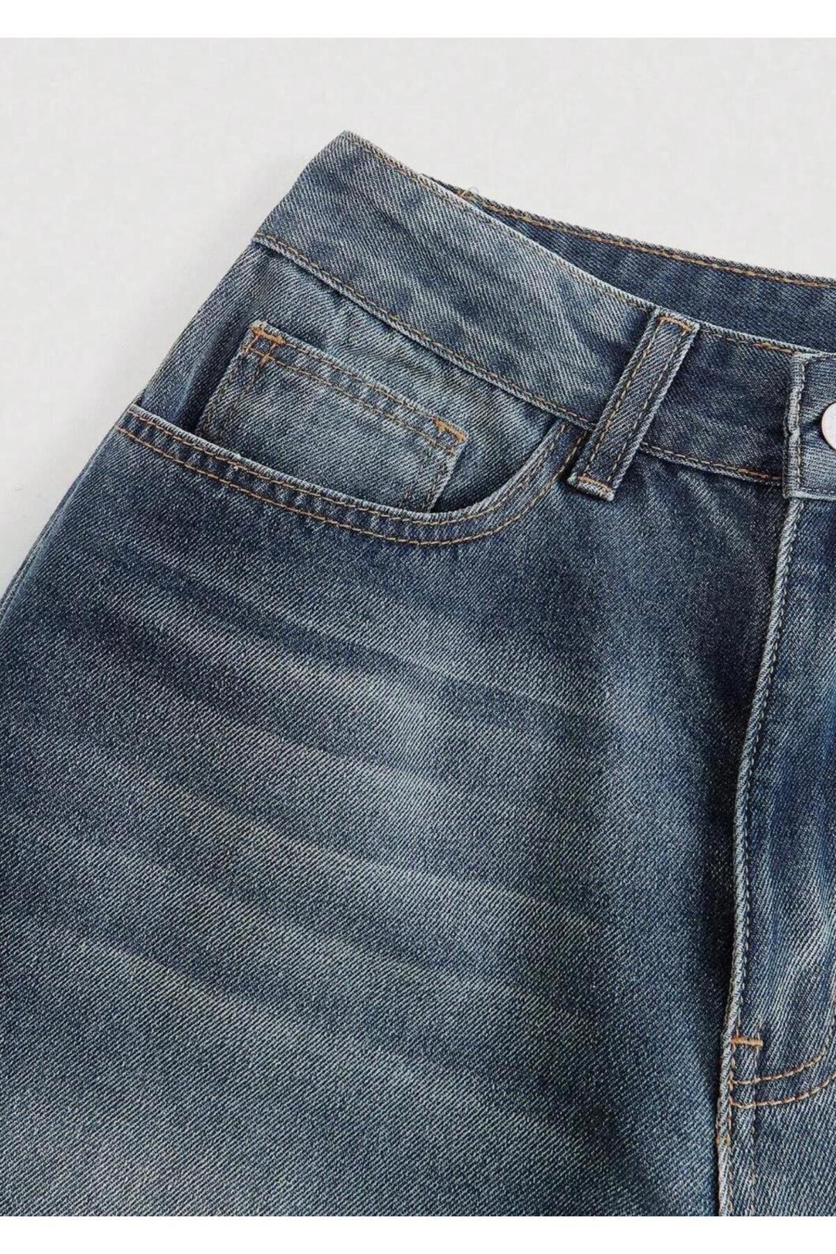 Fro line  Kadın yeşil tint yüksek bel Jean pantolon - Görsel 3