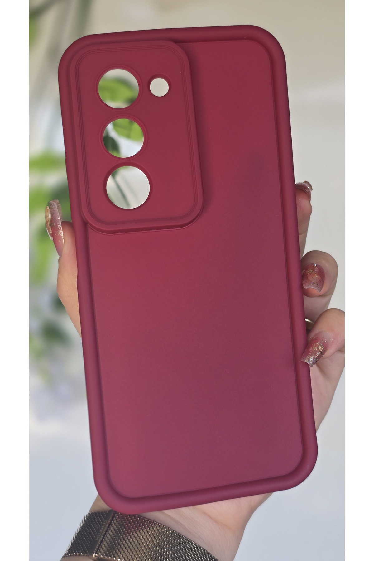 Redmi 15 Compatible Impact Shielded Corner Support Matte Claret Red Sheath