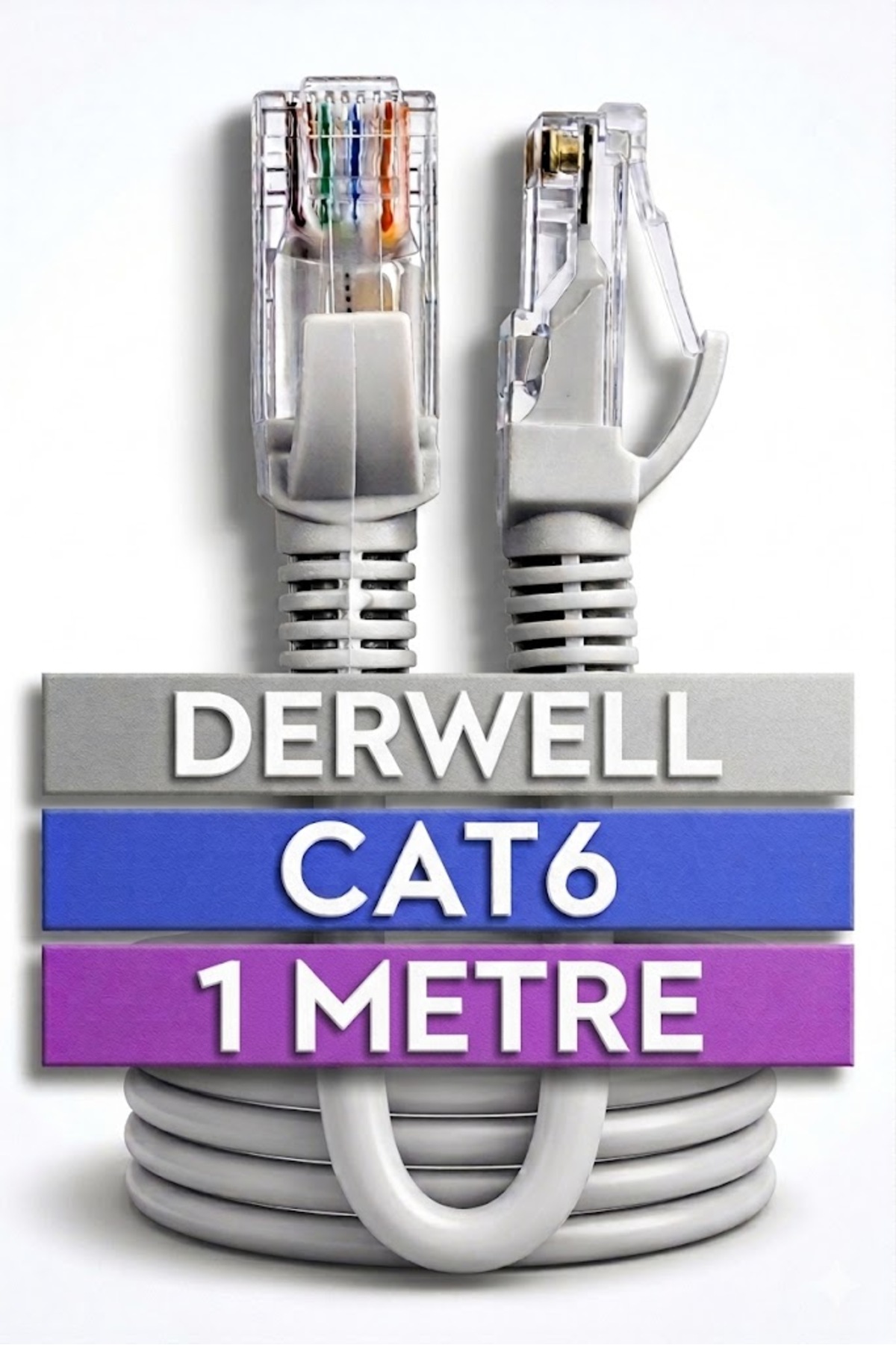 1 Metrelik Cat6 Lan Fabrikasyon Internet Data Kablosu(Ethernet Modem RJ45 Uçlu Jacklı Network Adsl)