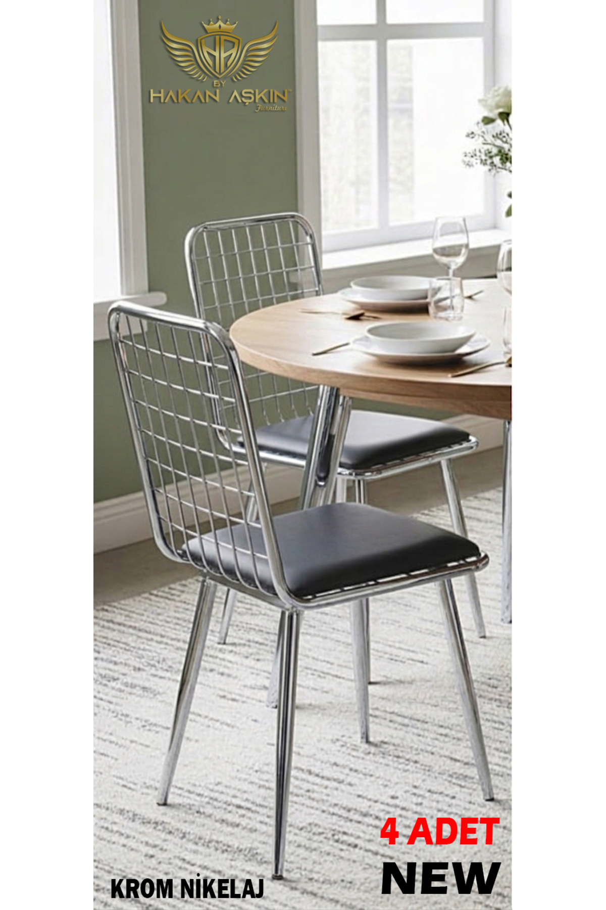 Tubular Lux chrome nickel plated 4x Wire chair Living Room-Kitchen-Balcony-Study Chair
