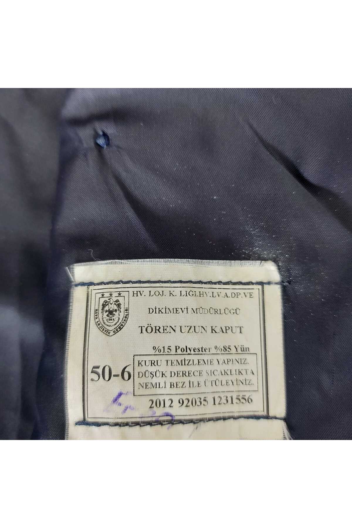 kho military design  Gök Mavisi Renk Hava Kuvvetleri Yün Tören Kaput (50-6/M-L Beden) (Lütfen Açıklamayı Okuyuz) - Görsel 2