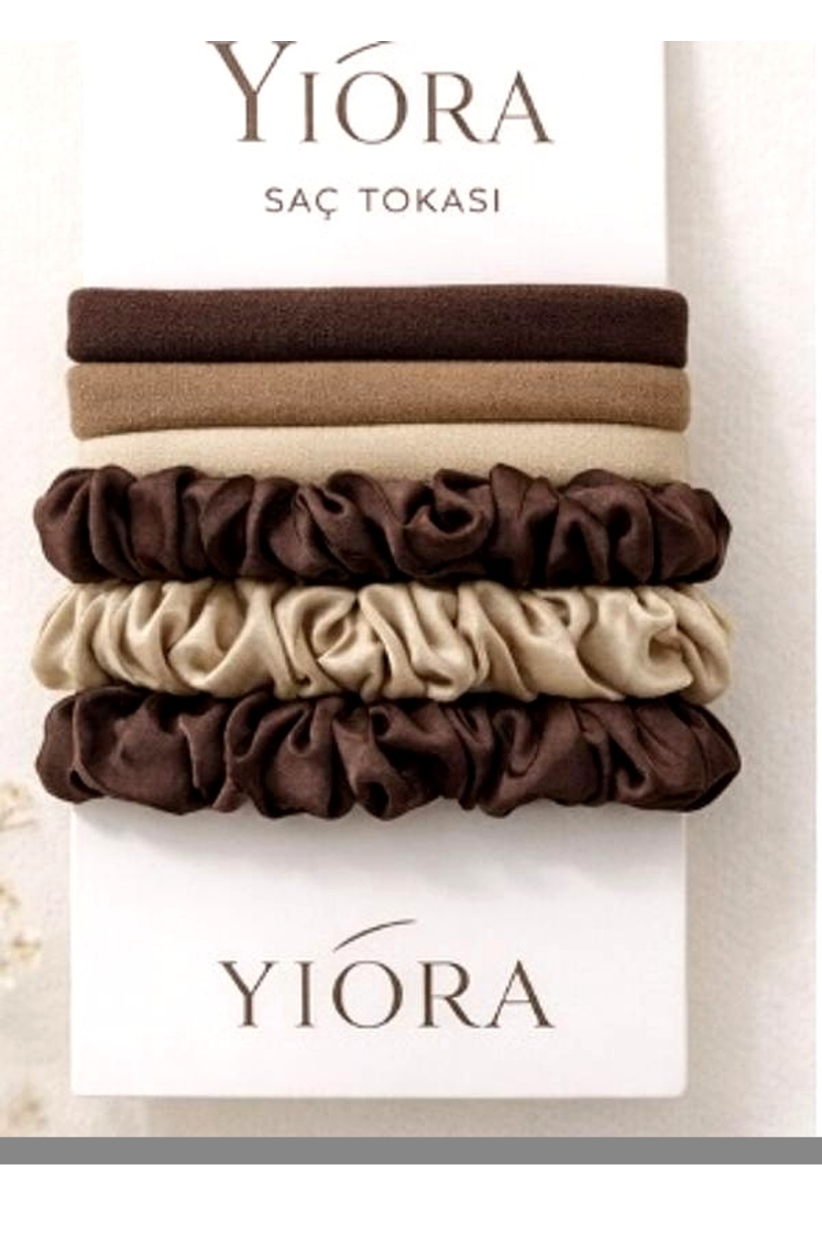 yiora Lastik Saç Tokası 6lı (iz yapmaz/kırmaz)