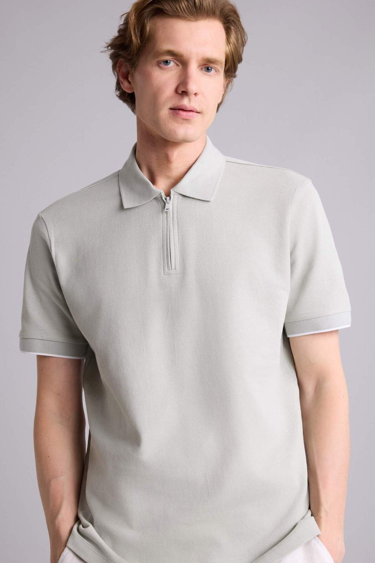Defacto 100% Cotton Regular Fit Short Sleeve Polo T-Shirt G6001Ax26Sm