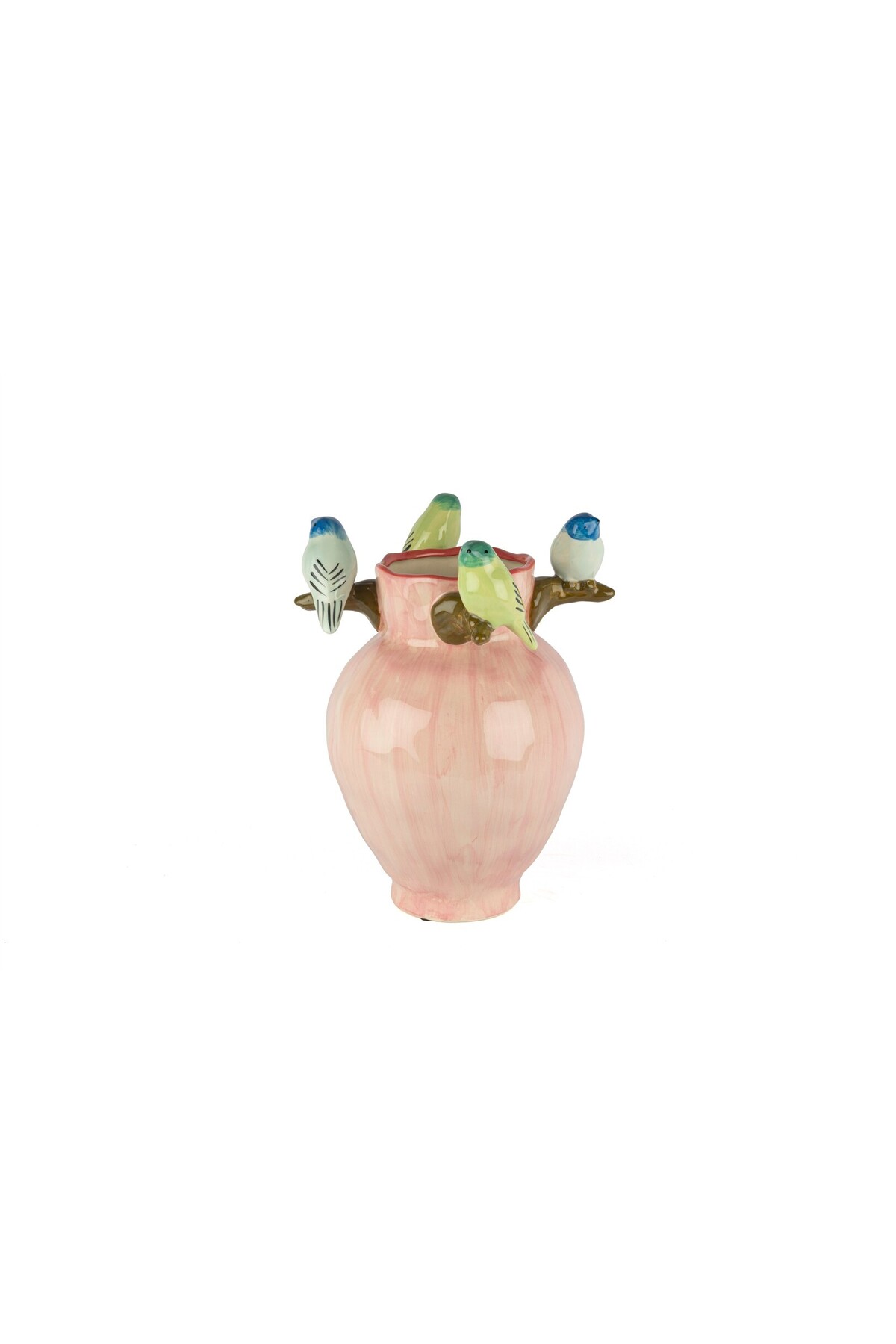 Mikasa Moor Pembe Renkli Kuş Kabartmalı Vazo 21x32cm - Fiyatı