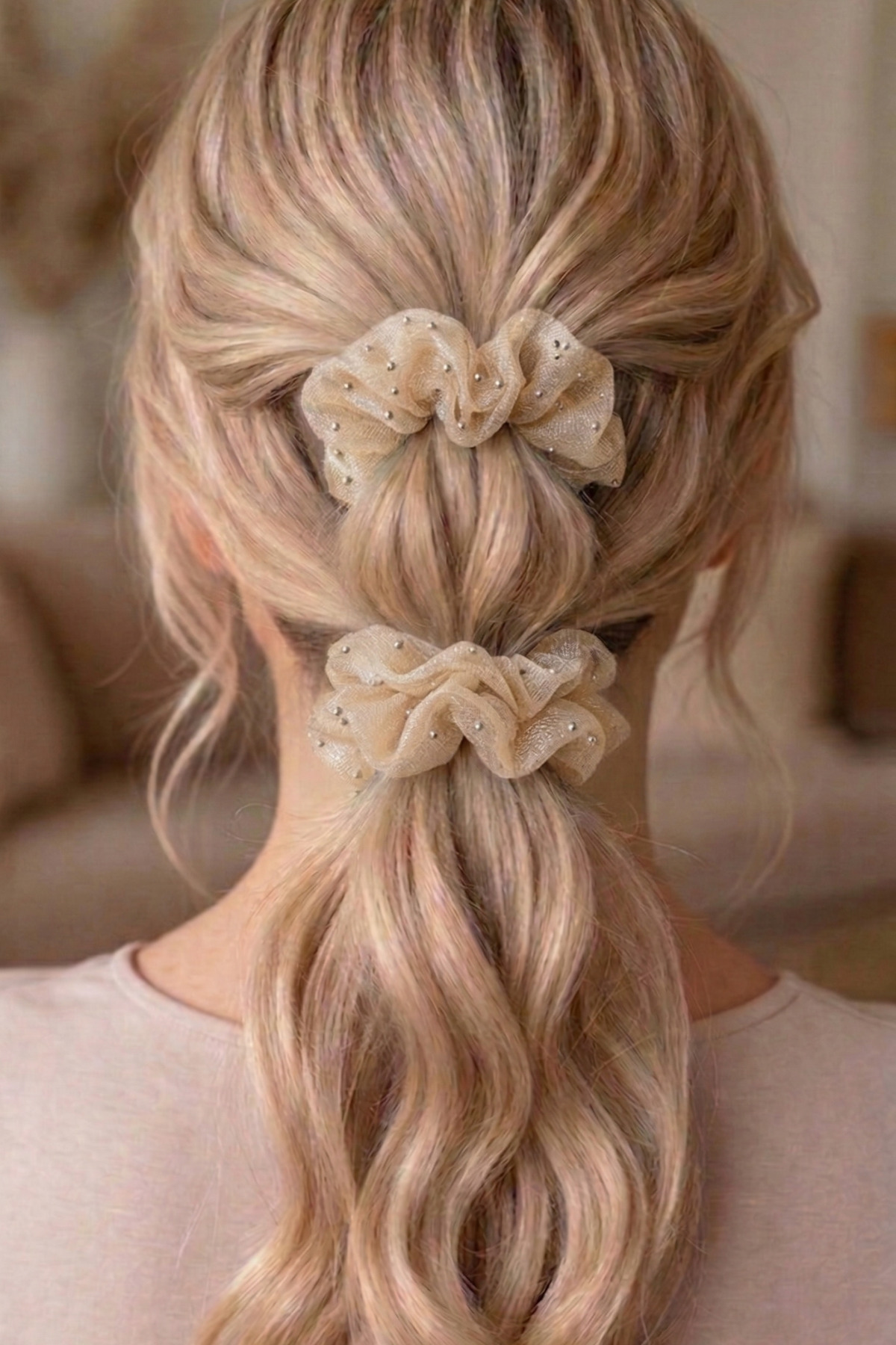 2 X STONE TULLE RUBBER BUCKLE