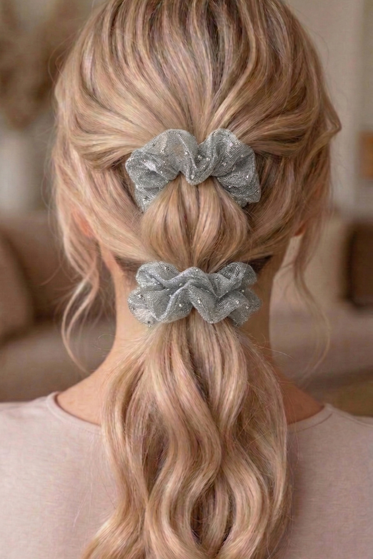 2 X STONE TULLE RUBBER BUCKLE