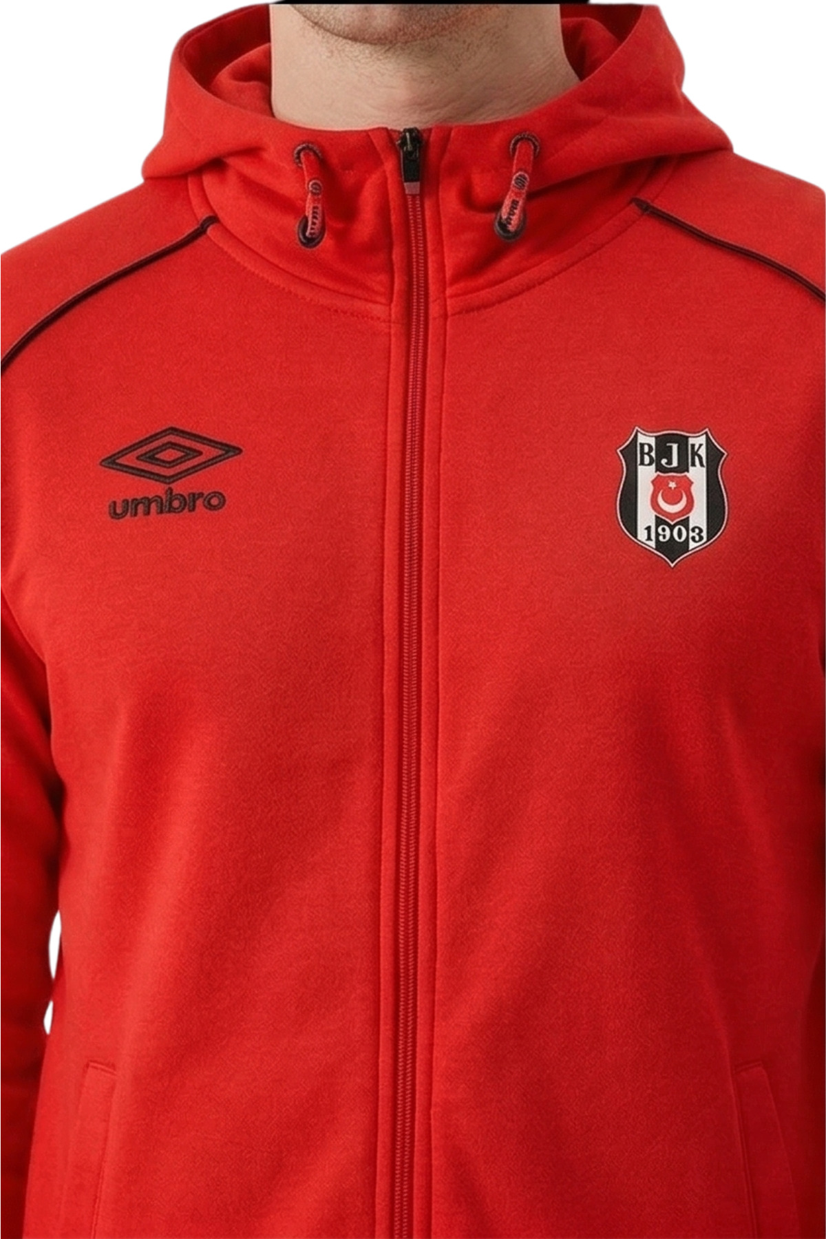 Beşiktaş BEŞİTAŞ UMBRO LEBRON HOODİE KIRMIZI SWEAT görsel 4