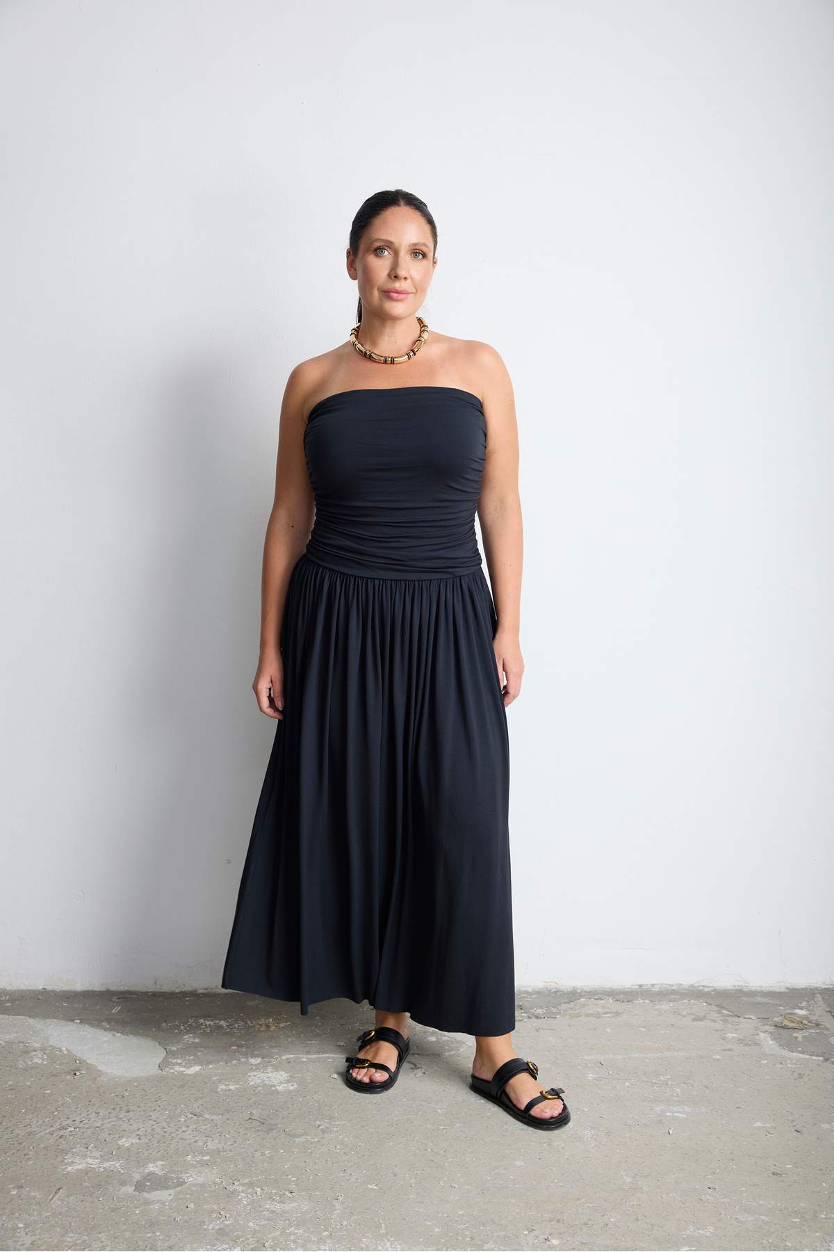 RUSH Strapless Maxi Dress Black