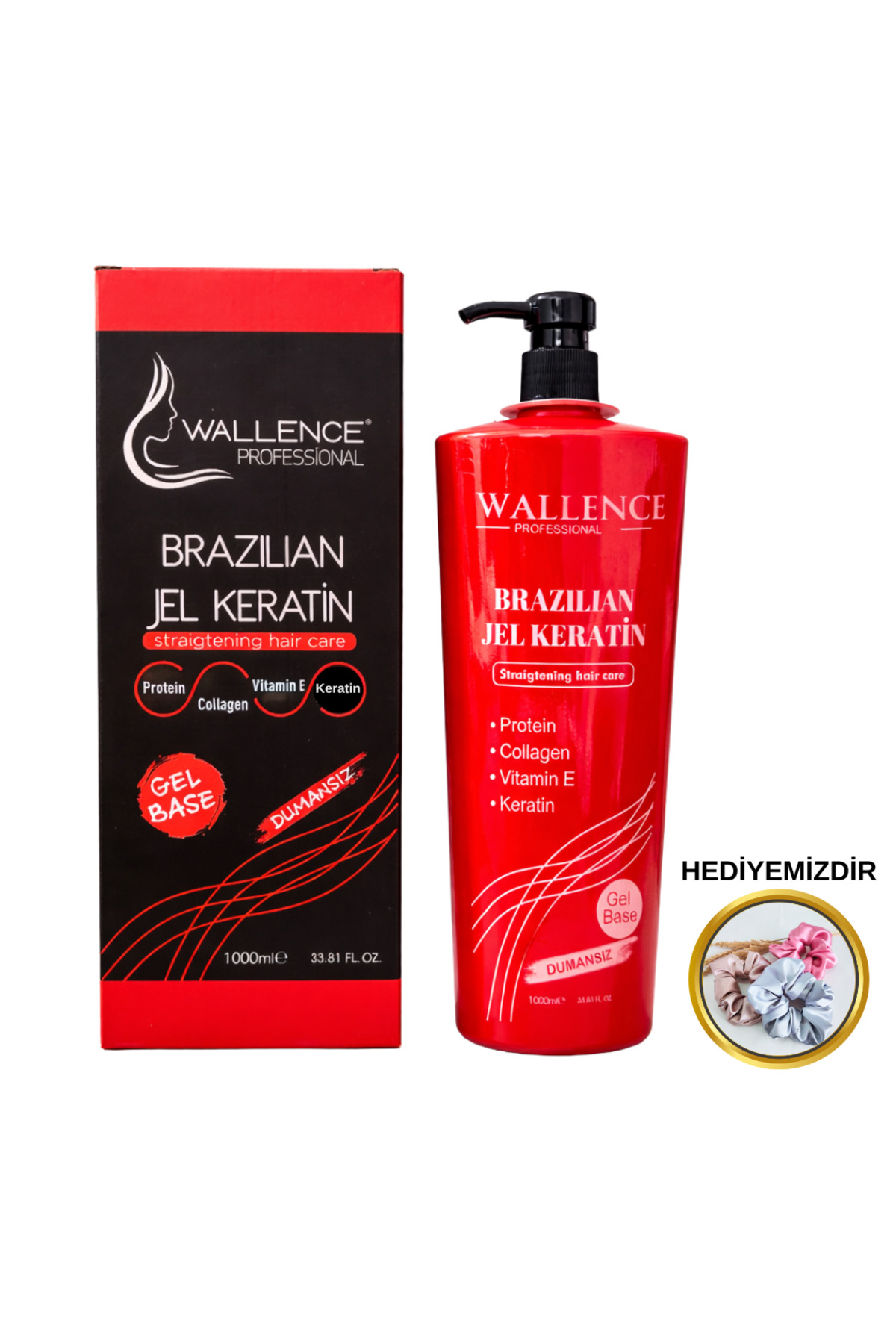 Wallence Yıpranmış Saçları Onarıcı Brazılıan Jel Bakım Keratin Dumansız - Yeni Nesil Keratin 1000 Ml — krtne7332 — تصویر 2 از 3