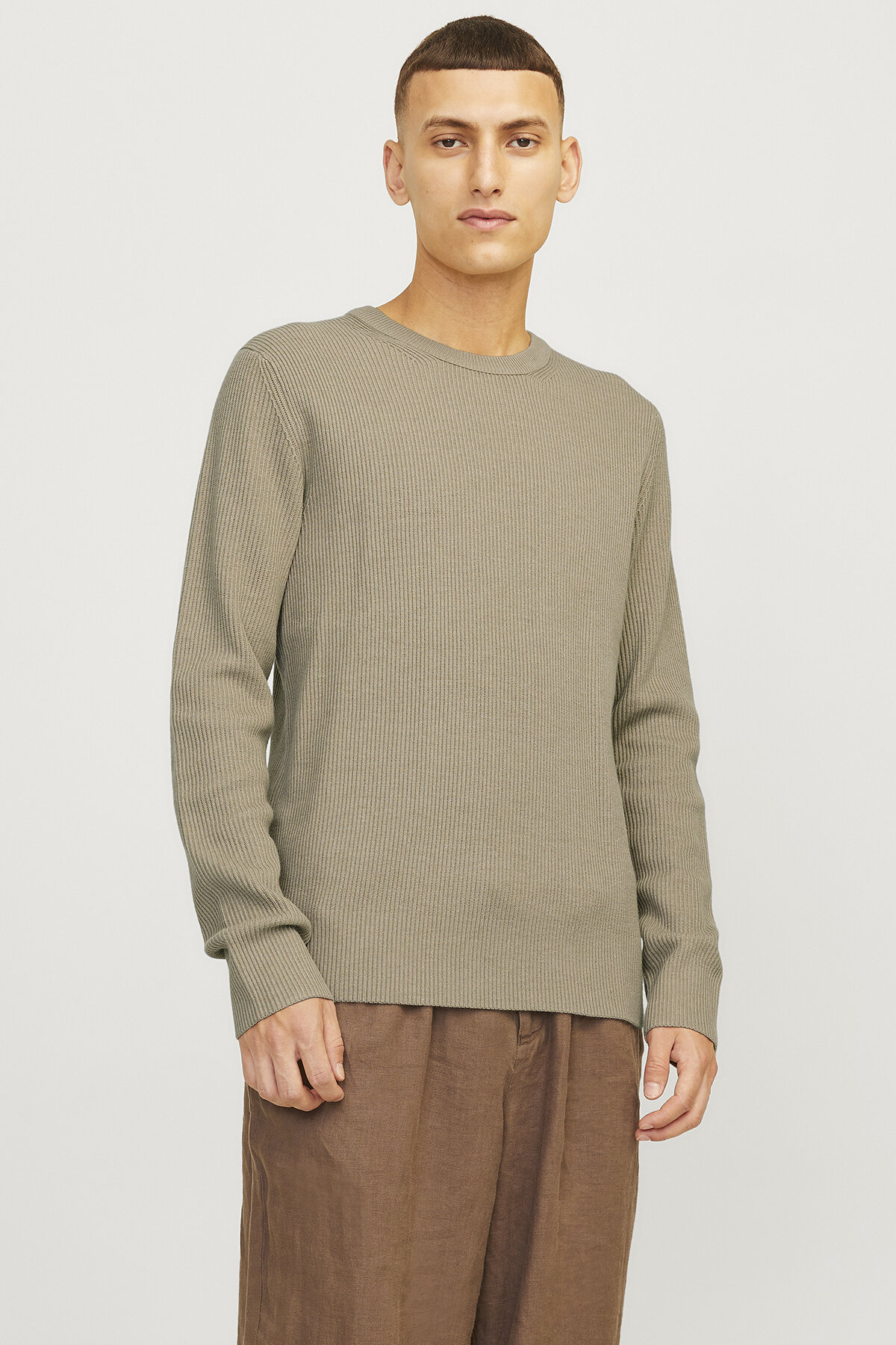 Rundhals و Strickpullover Rundhals و Einfarbig Strickpullover جک اند جونز پلیور Jack & Jones