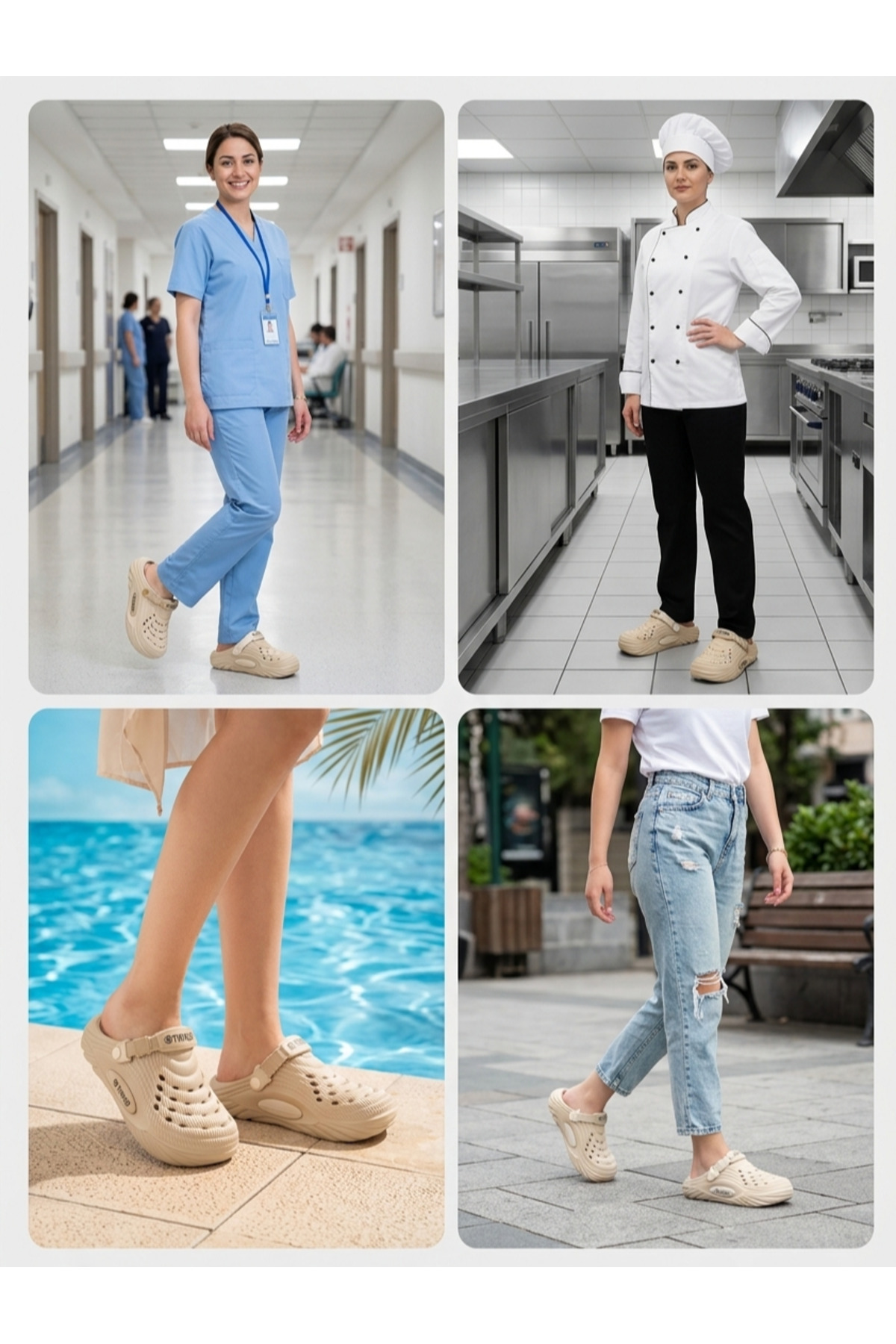 ZSHOES Kadın Ortopedik Taban Ultra Hafif Yeni Nesil Gündelik Sandalet/Terlik görsel 4