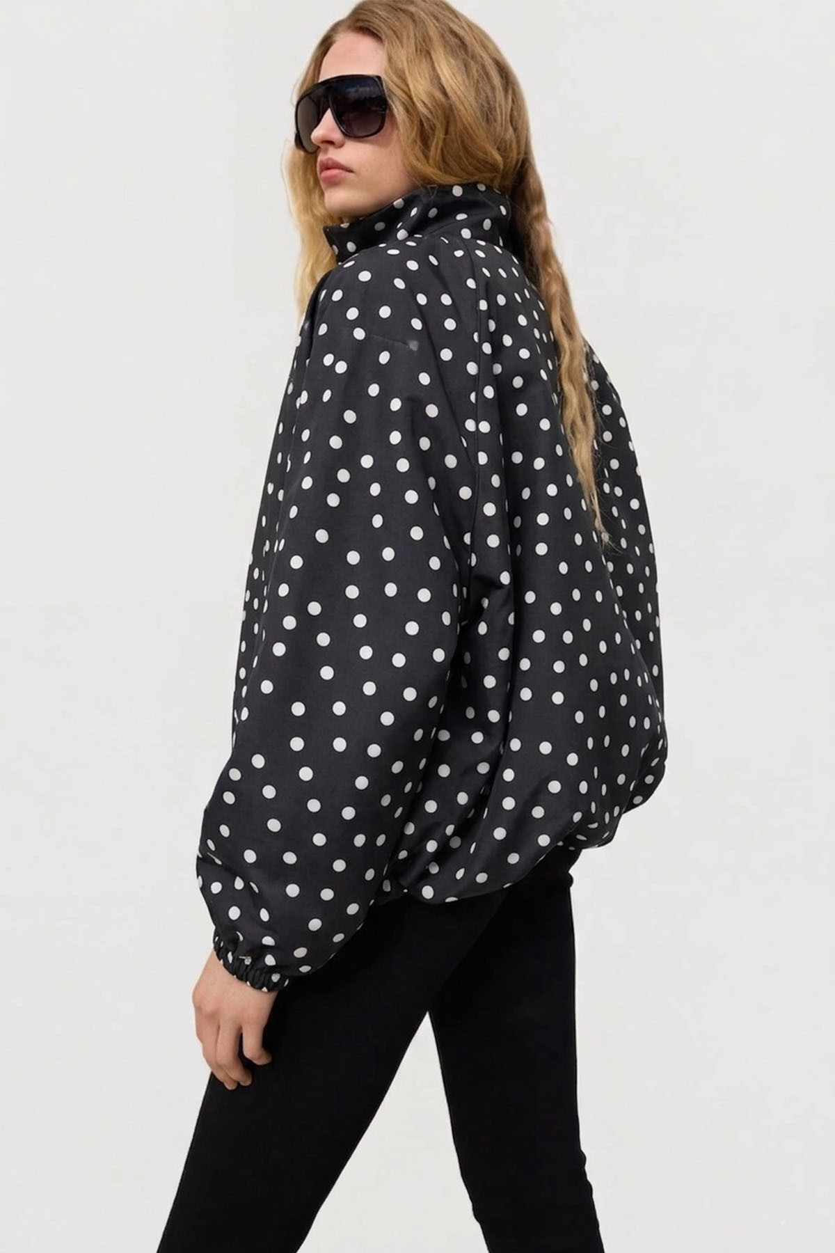 Moderk  BSK Model Oversize Puantiyeli Ceket - Görsel 4