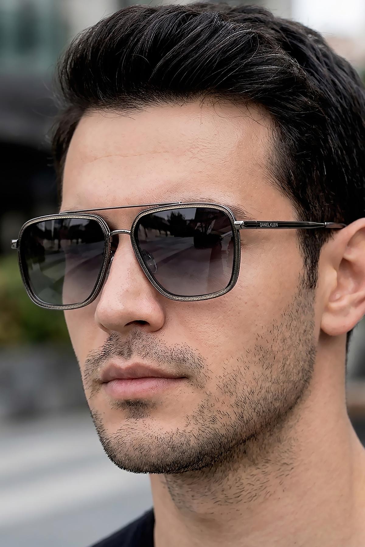 Polarized - UV400 Protected Smoked Black Genuine Men's Sunglasses 57 Scrap DKG6289C3