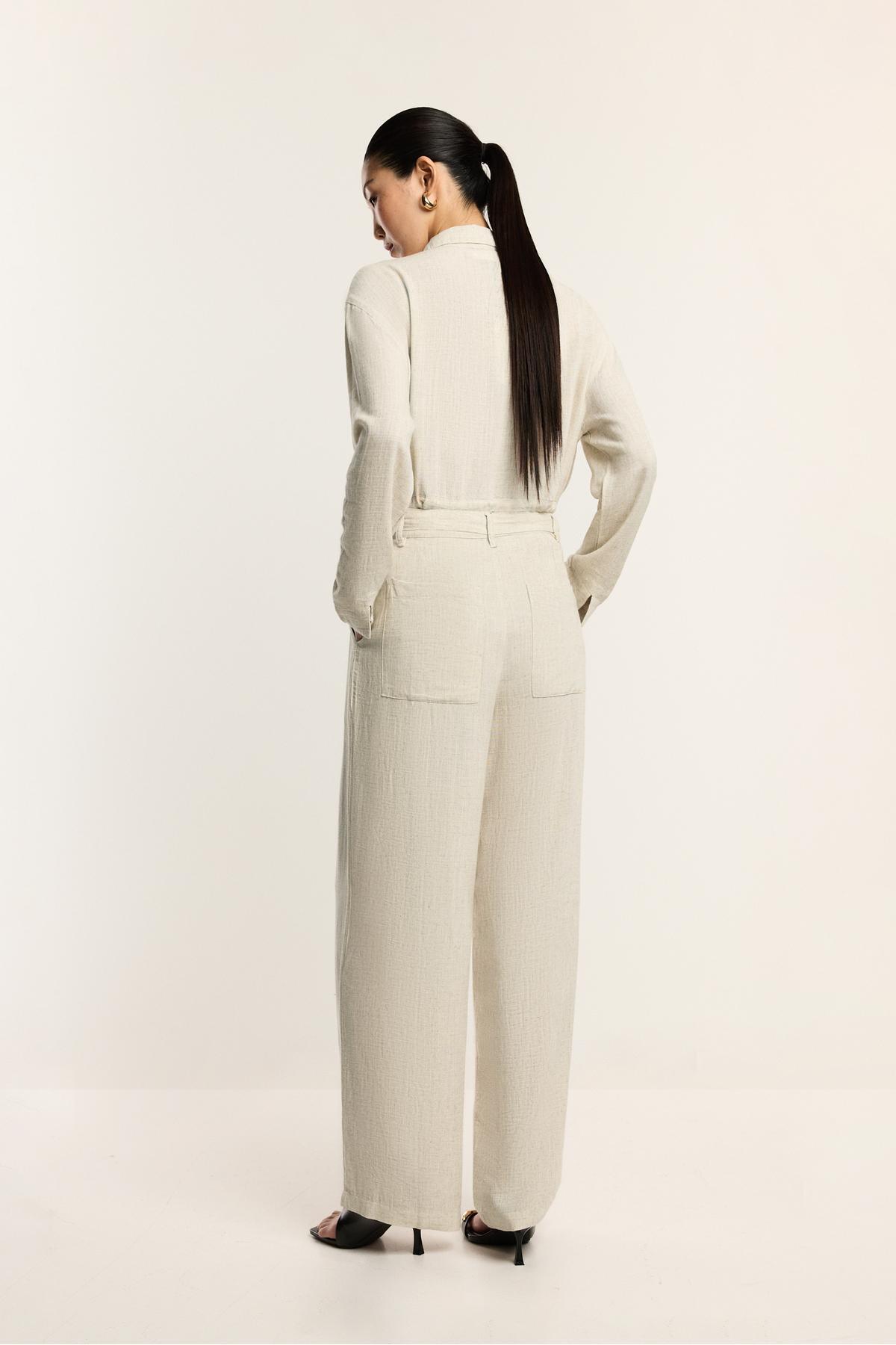 LEFTIES  Hafif palazzo denim pantolon - Görsel 4