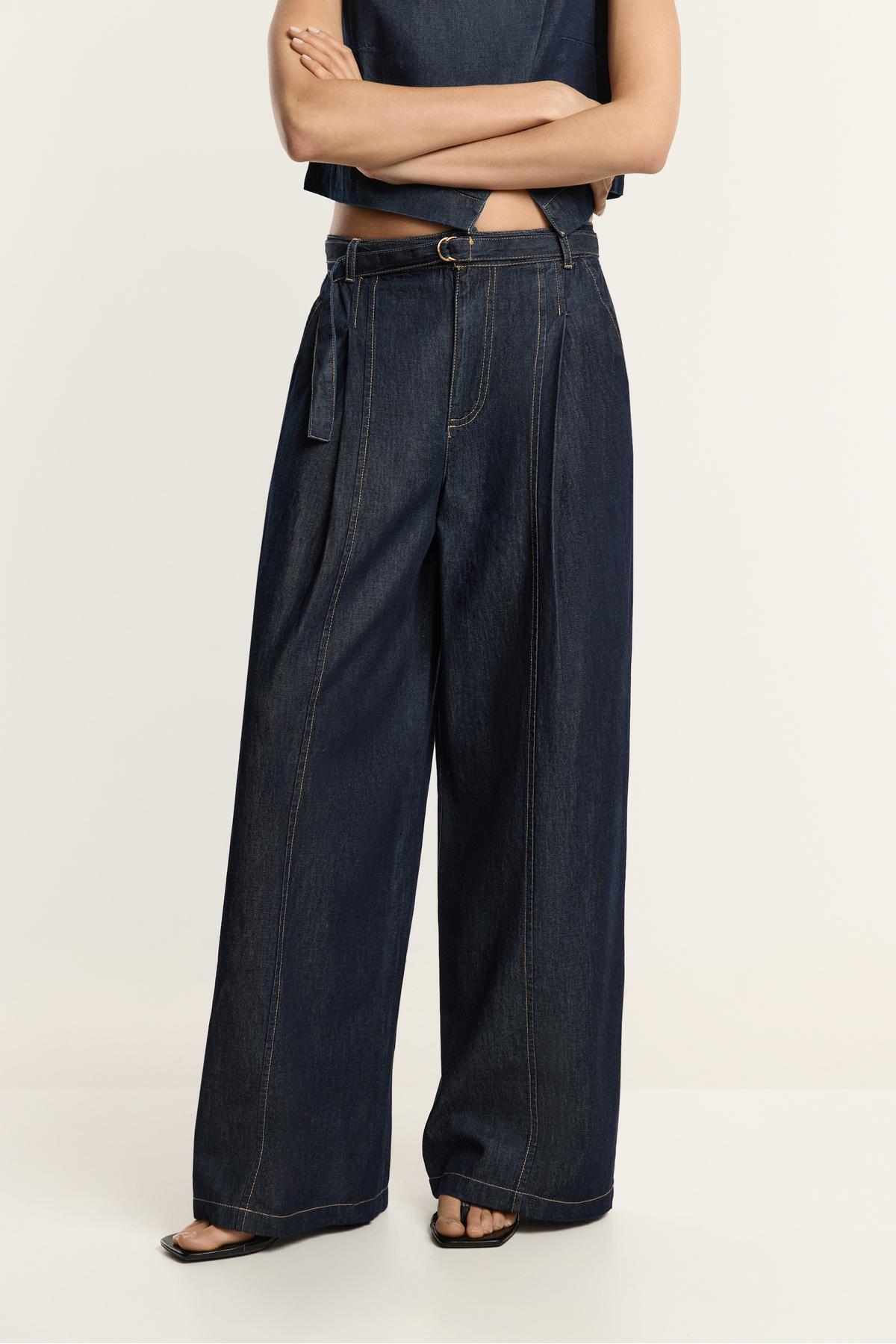 LEFTIES  Hafif palazzo denim pantolon - Görsel 2