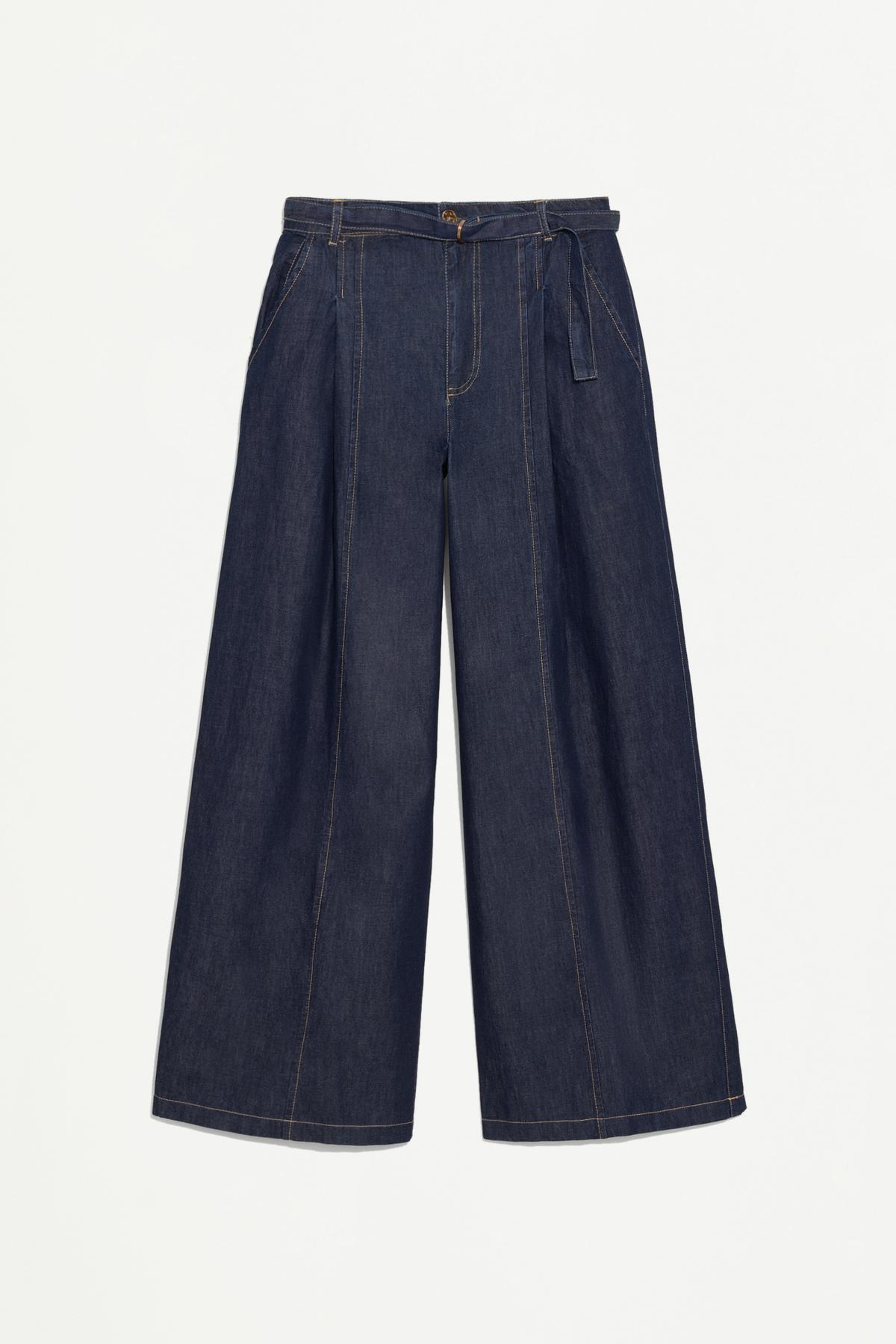 LEFTIES  Hafif palazzo denim pantolon - Görsel 6