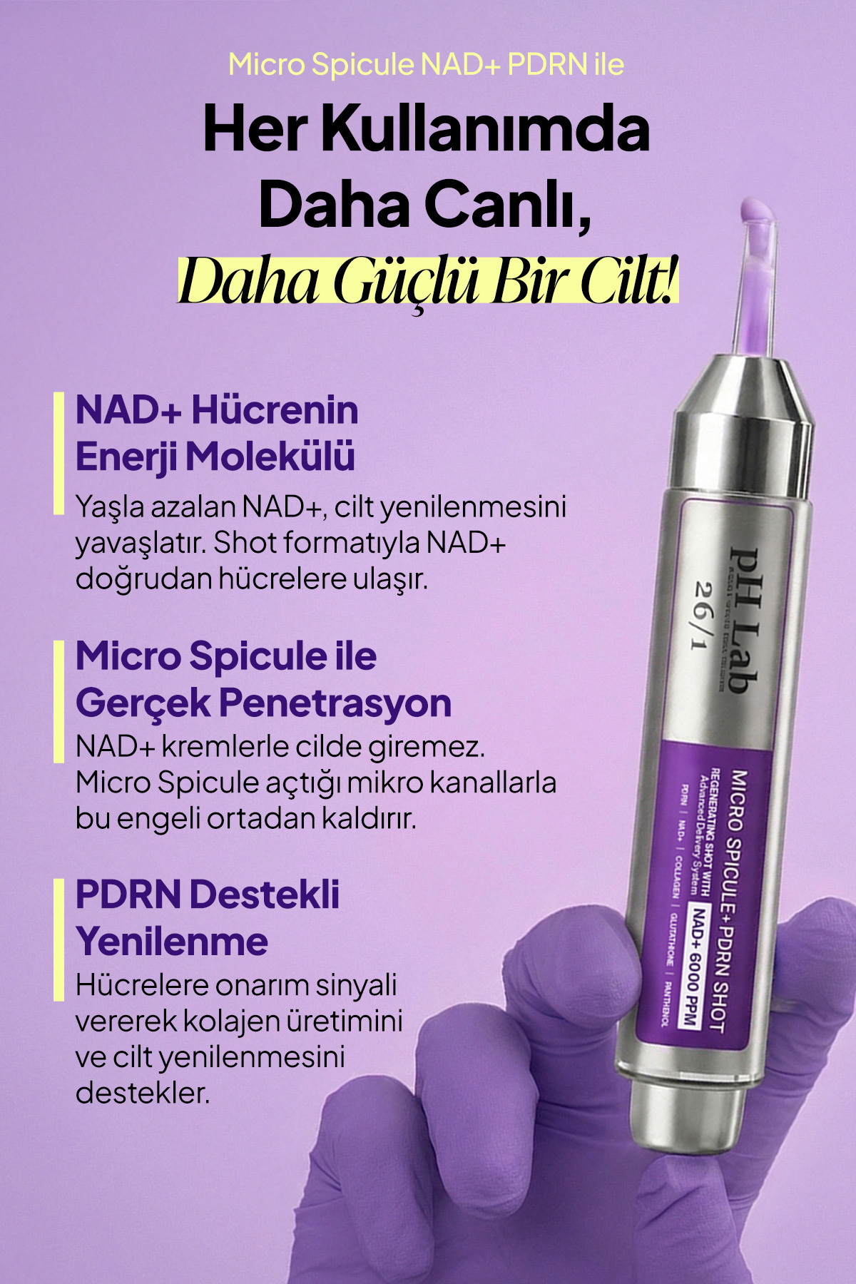 pHLab Micro Spicule NAD+ PDRN Regenerating Shot — PHNAD-01 — تصویر 3 از 8