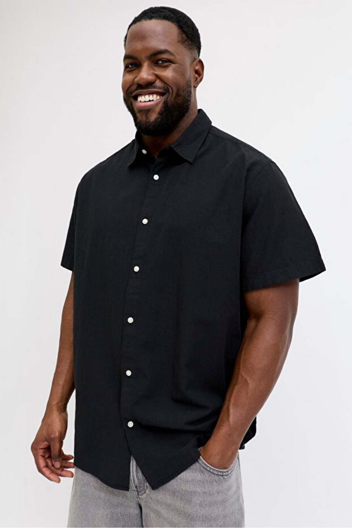 پیراهن مردانه سایز بزرگ JJEBREEZE کد ۱۲۲۹۴۲۸۵ جک اند جونز پیراهن بزرگ سایز Jack & Jones