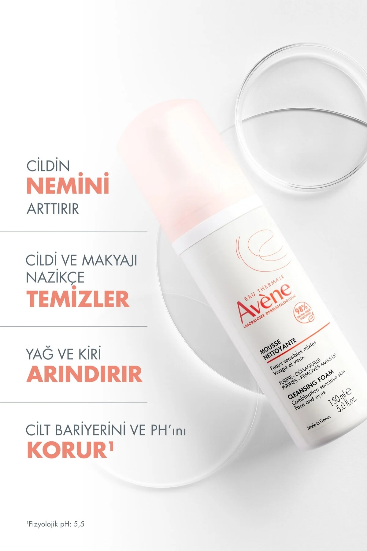 Cilt Temizleme & Termal Su Bakım Seti (Temizleme Köpüğü 150 ML + Termal Su 50 ML) — PFBPKT128 — تصویر 3 از 5