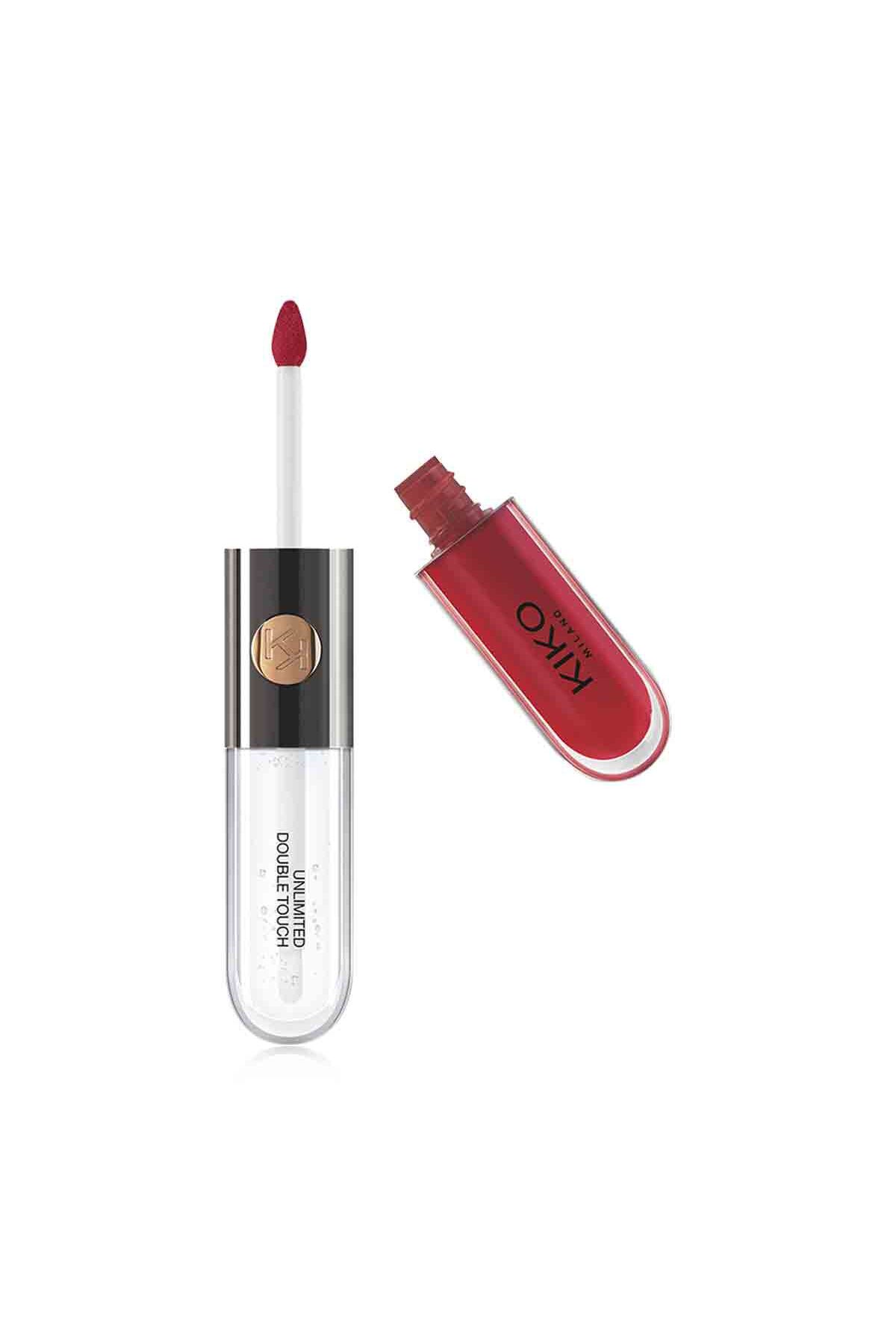 KIKO Unlimited Double Touch Lipstick Lip Gloss (106 Satin Ruby Red)