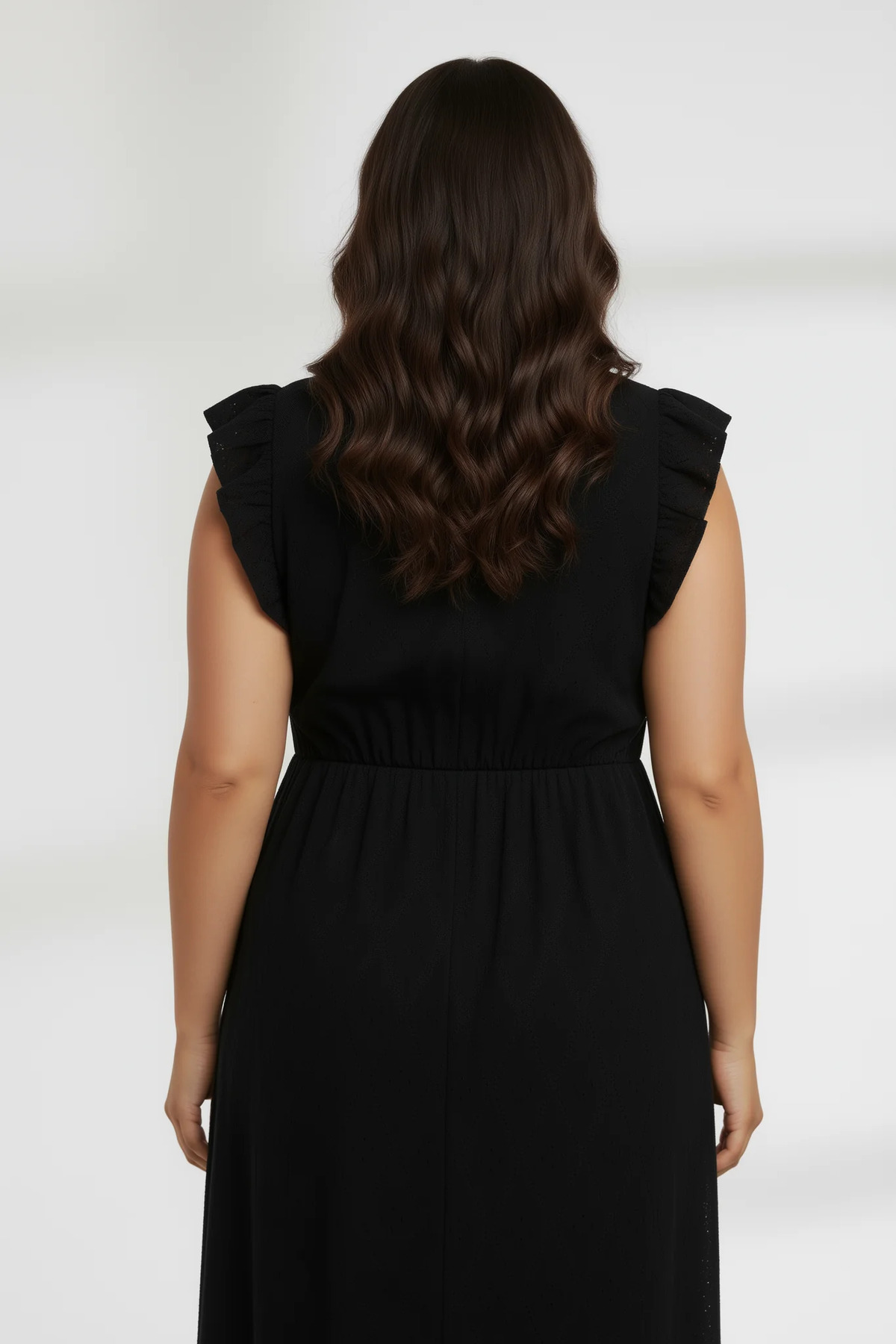 Shape Of You  İşlemeli Midi Elbise - Görsel 5