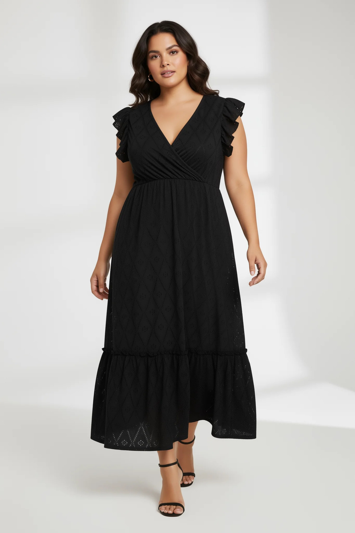 Shape Of You  İşlemeli Midi Elbise - Görsel 4