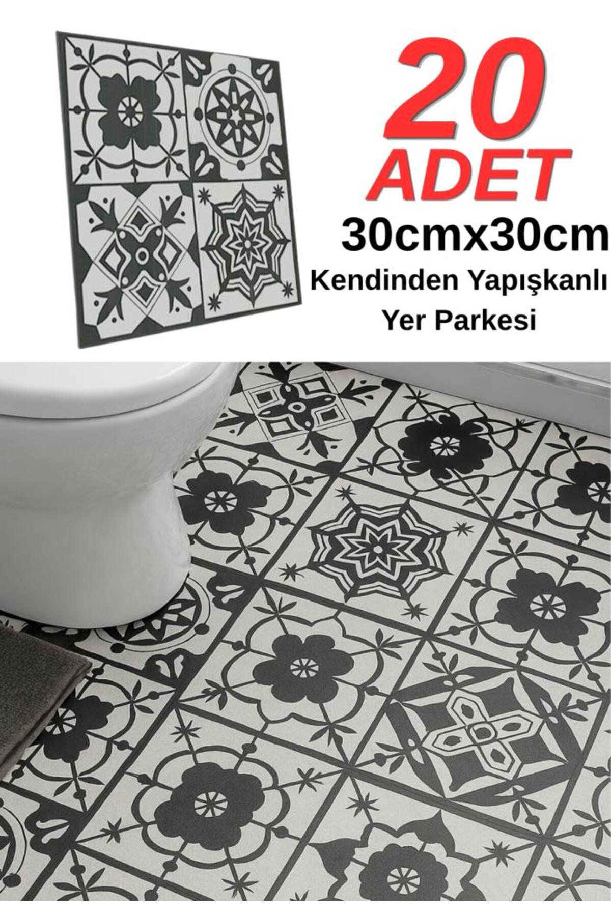 20 Pieces 30cmx30cm Adhesive Ottoman Grey tile Floor Pvc Floor Covering Panel with Rubber Back 2124