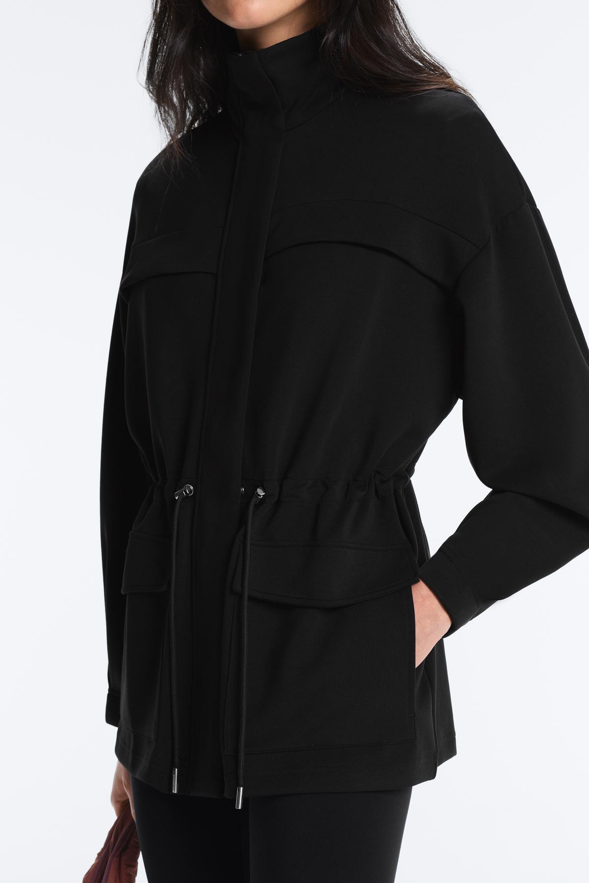 Oysho  Uzun modal ceket yumuşak dokunuşlu cepli - Görsel 4