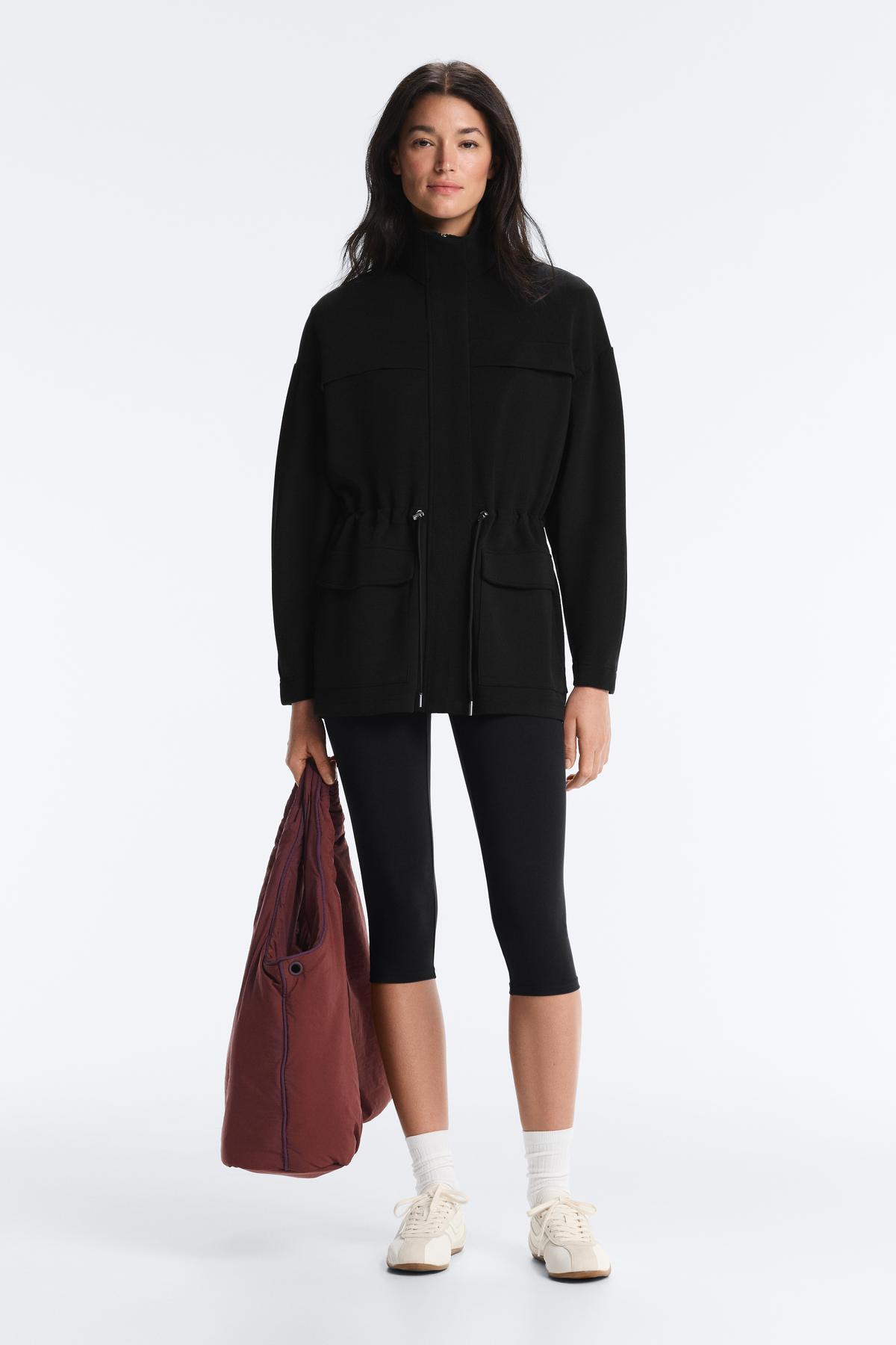 Oysho  Uzun modal ceket yumuşak dokunuşlu cepli - Görsel 2