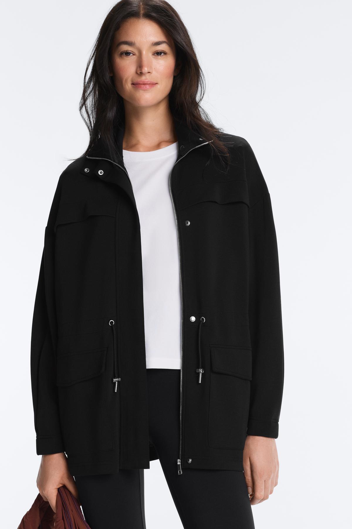 Oysho  Uzun modal ceket yumuşak dokunuşlu cepli - Görsel 5