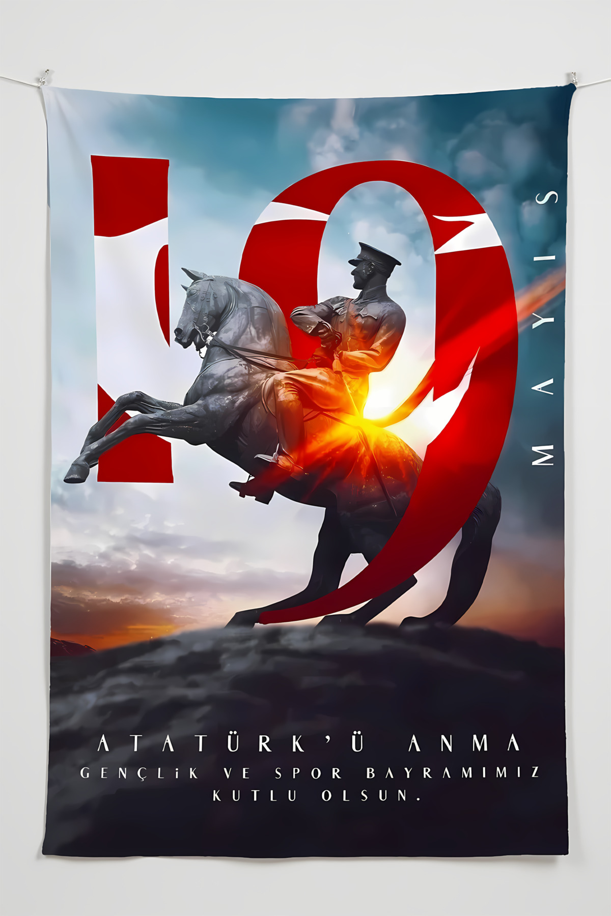 19 May Atatürk Themed Anime Wallcovering – Oversized Tapestry Room Decor High Resolution Printing
