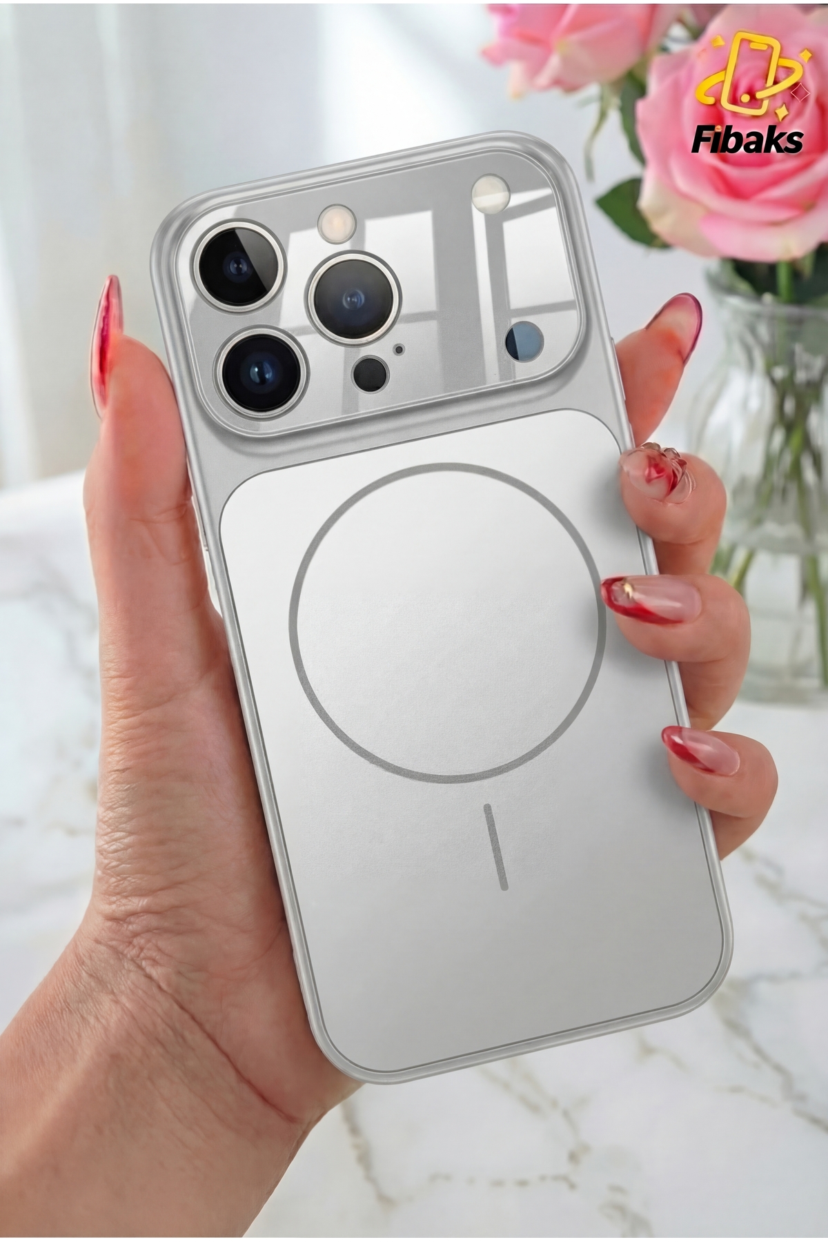 iPhone 14 Pro Max Case 17 Pro Max Inverter MagSafe Camera Lens Protected Glass Converter Silver