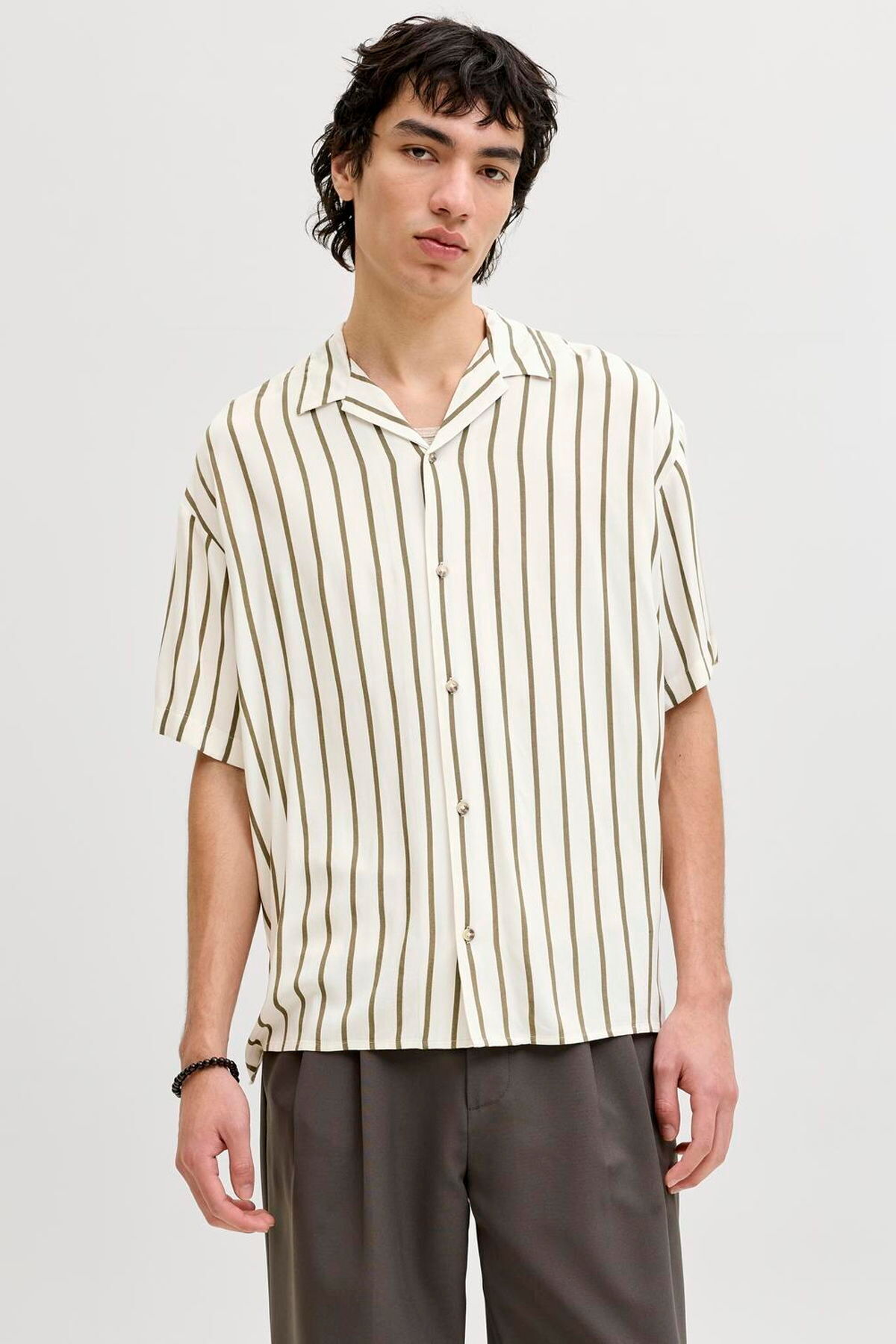 پیراهن راه راه یقه اسکی مردانه - جف جک اند جونز پیراهن Jack & Jones